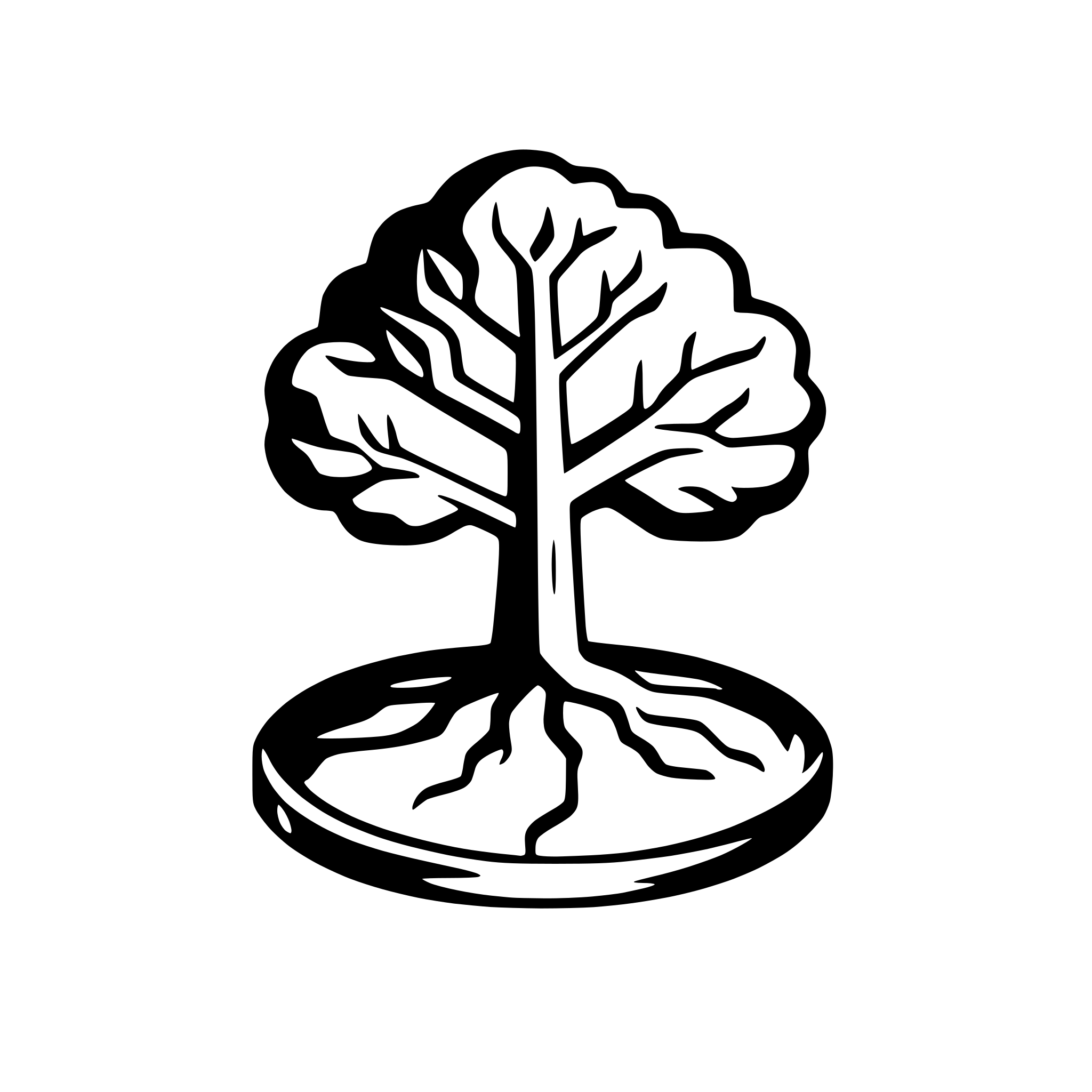 AI-generated SVG of a abstract tree with roots visible