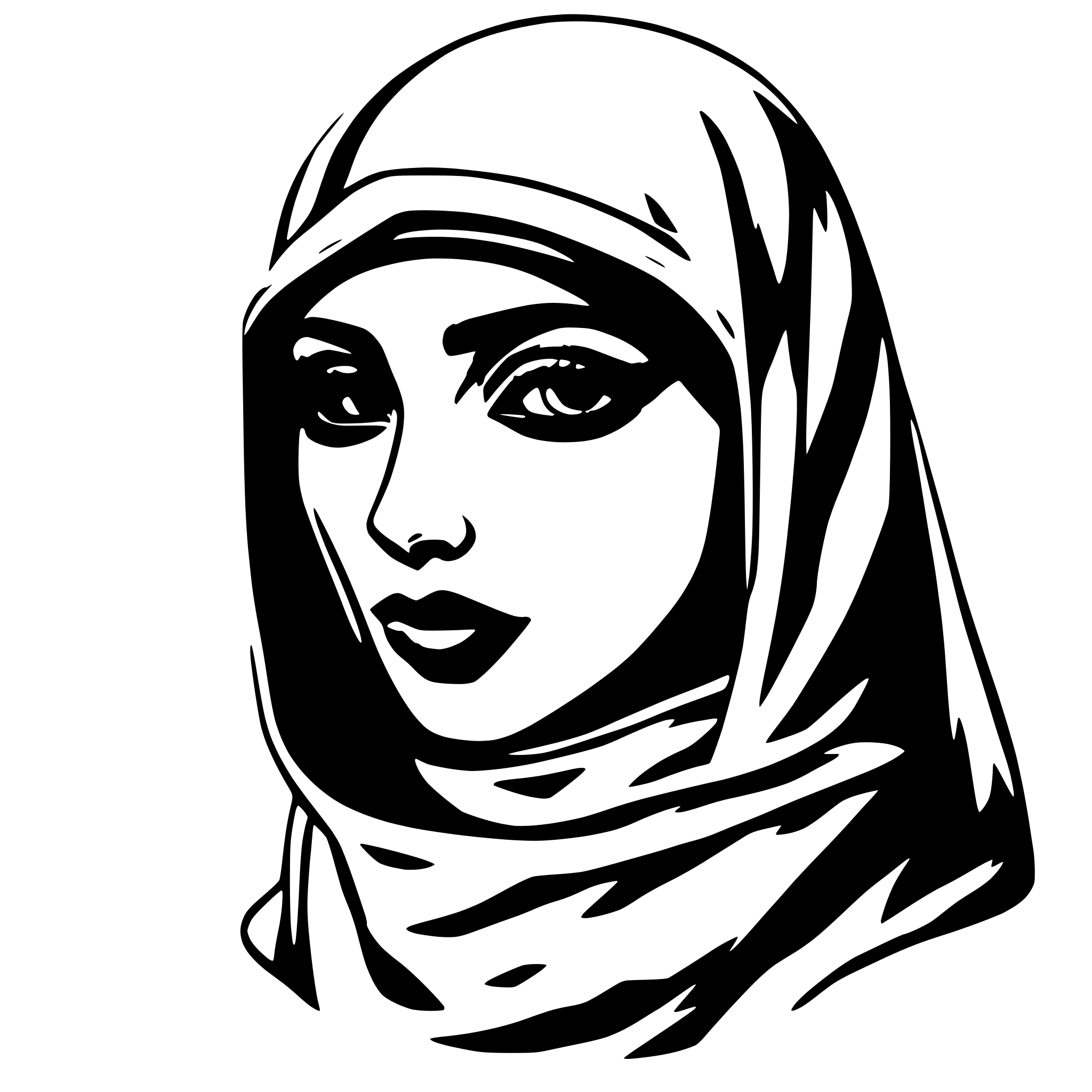 AI-generated SVG of 'niqab'