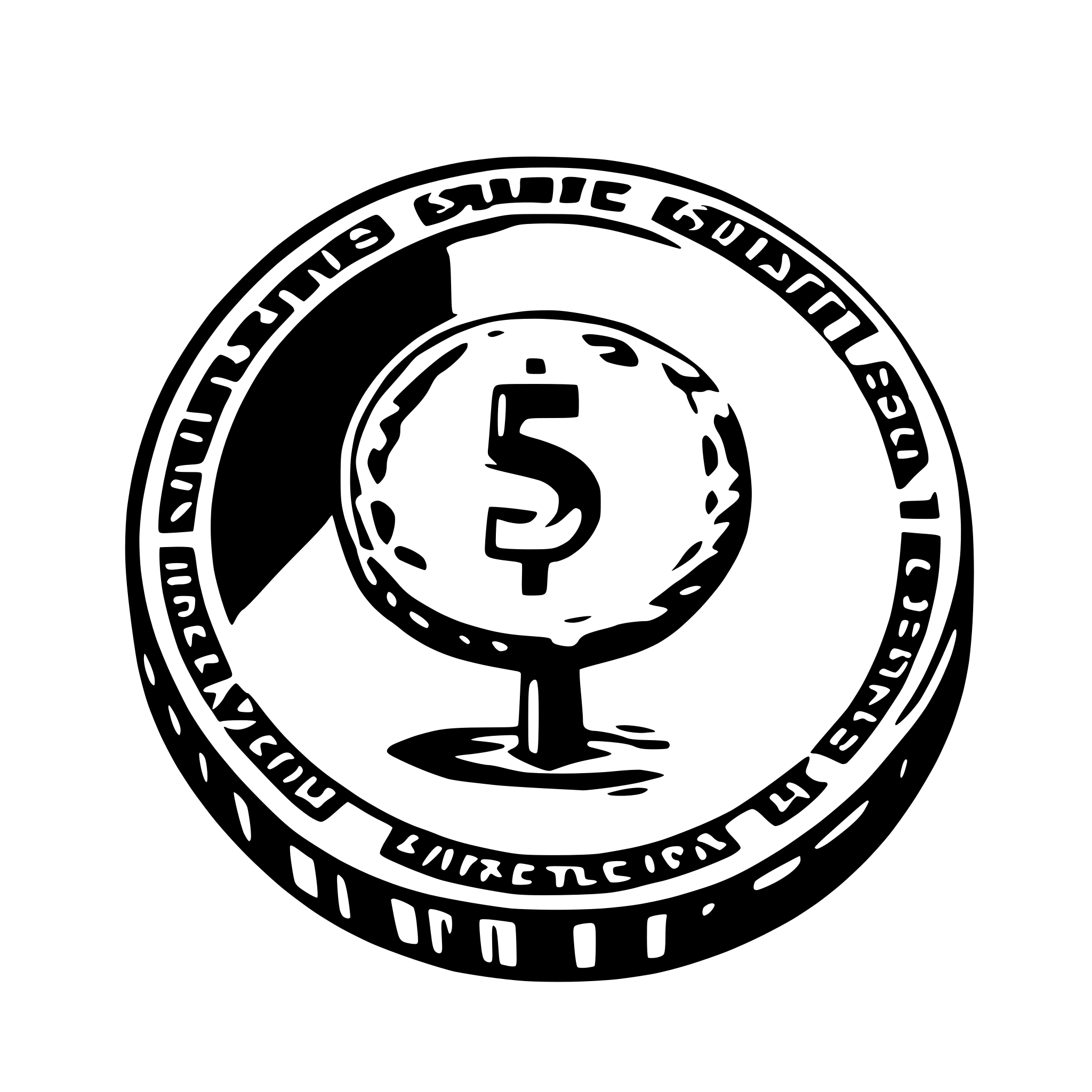AI-generated SVG of a $5 COIN