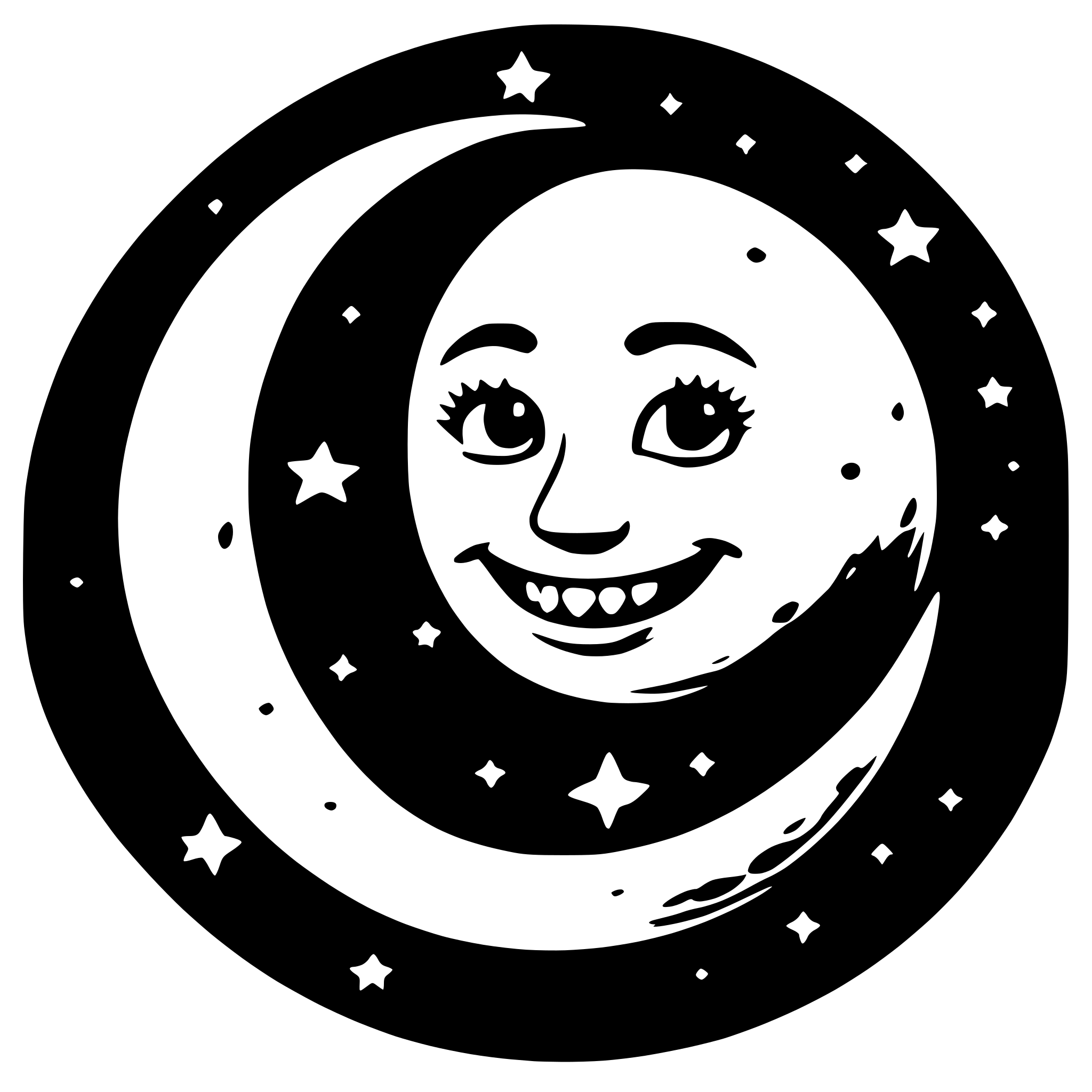 AI-generated SVG of 'Smile moon'