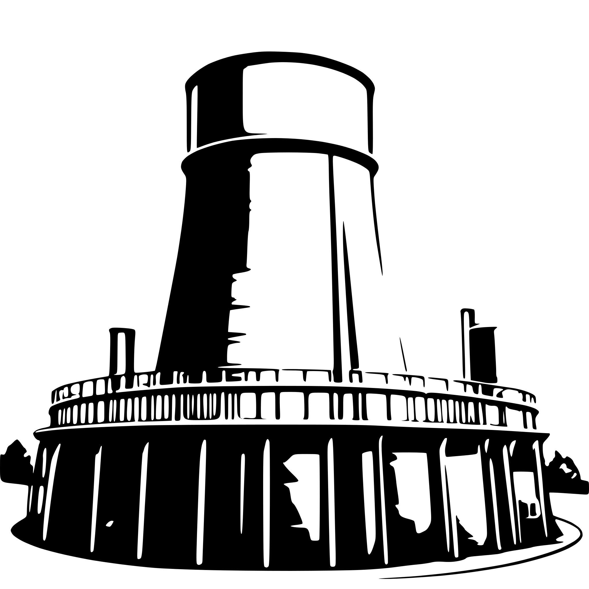 AI-generated SVG of 'COOLING TOWER INDUSTRAIL 3D SVG'