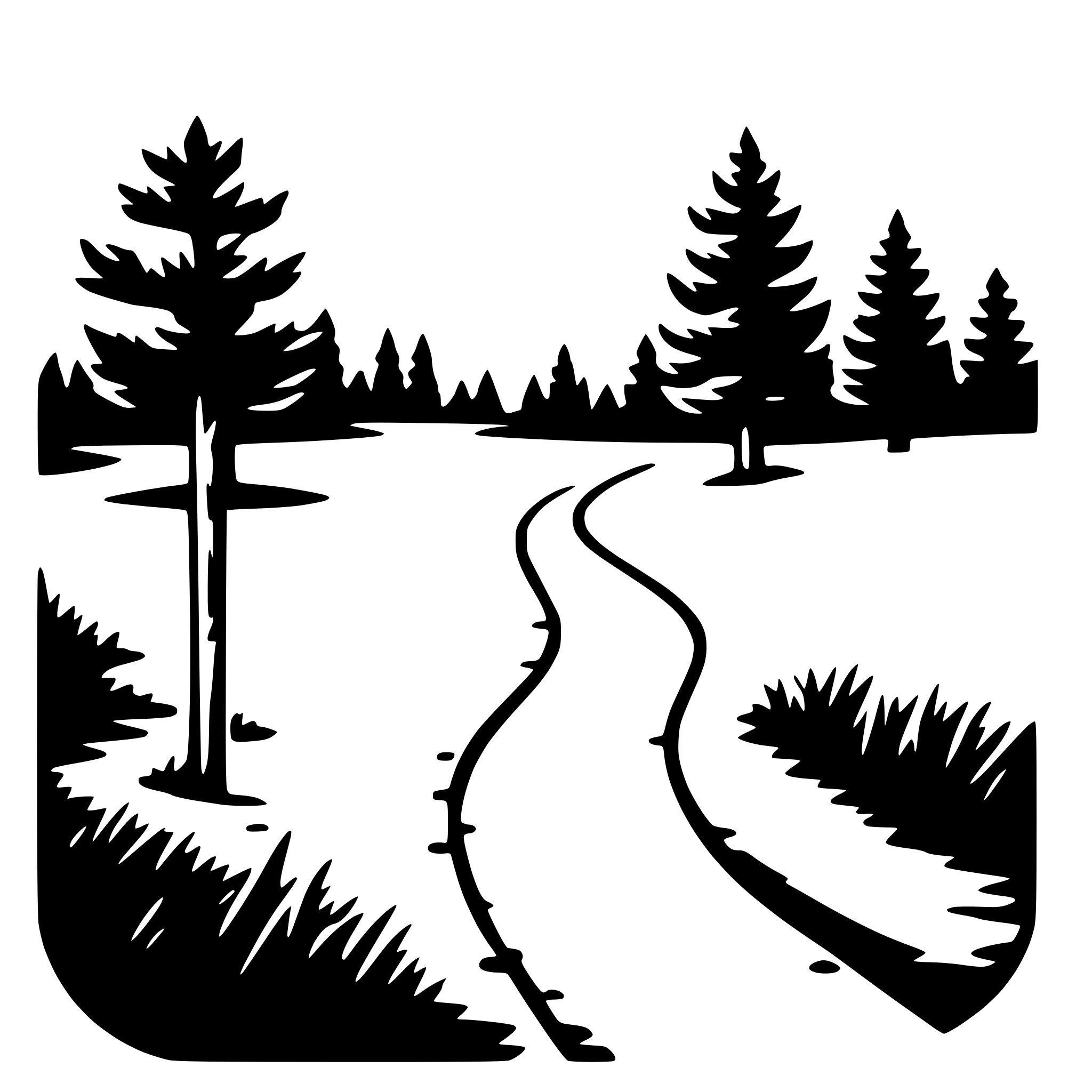 AI-generated SVG of a wilderness trail