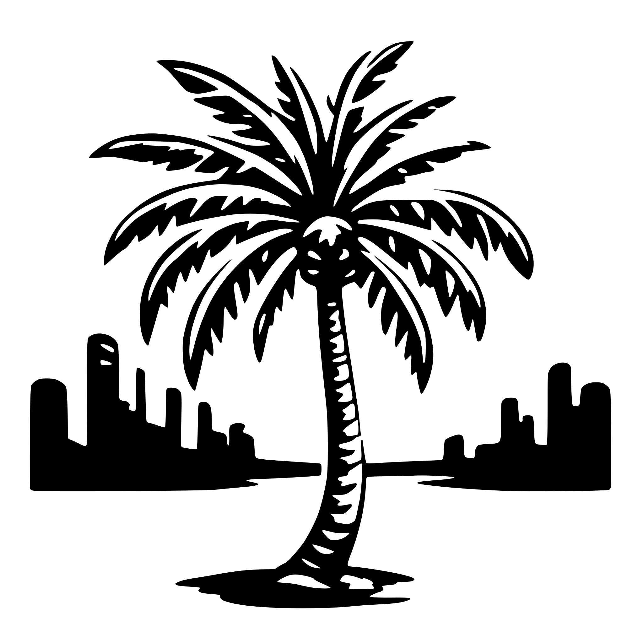 AI-generated SVG of a palm tree