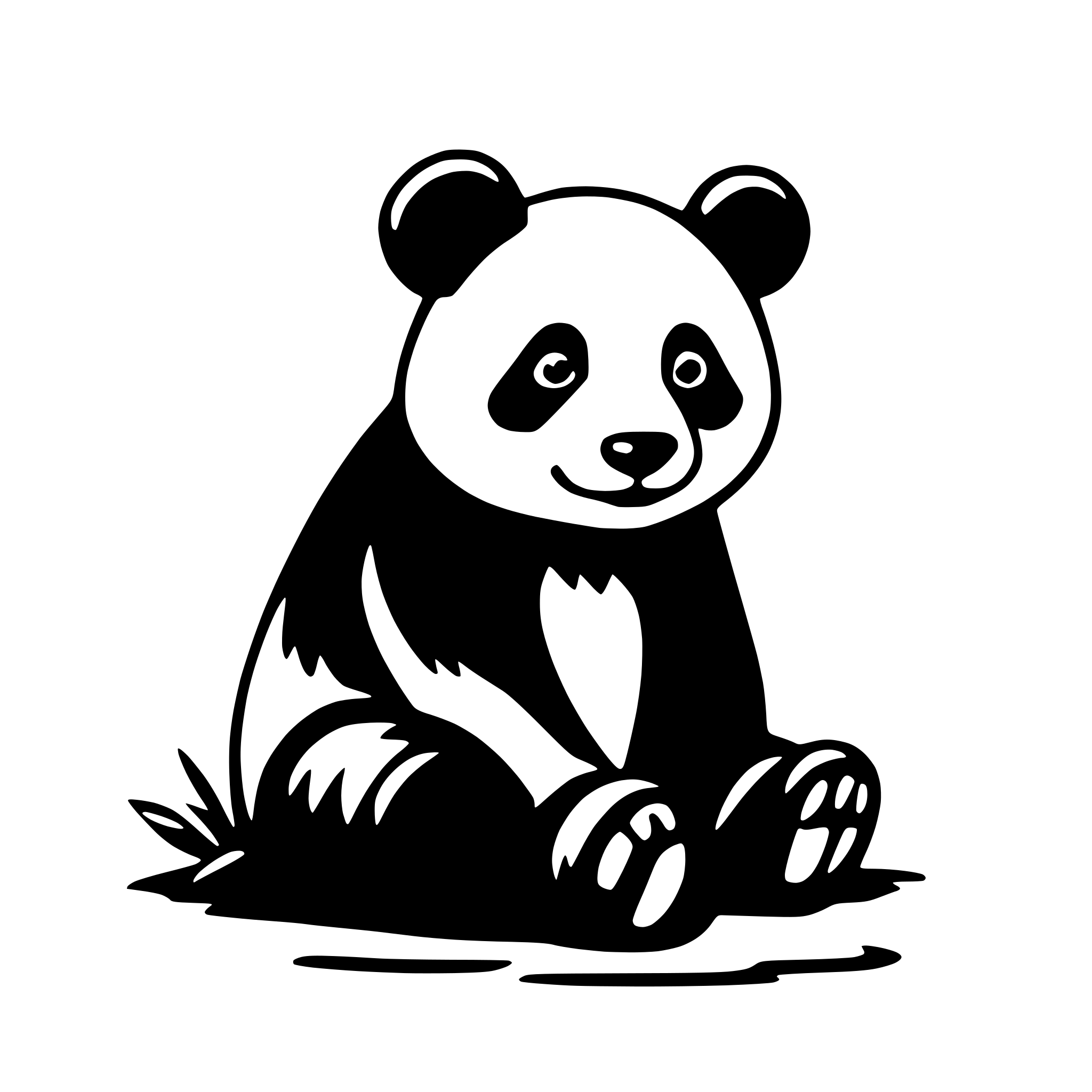 AI-generated SVG of 'panda'