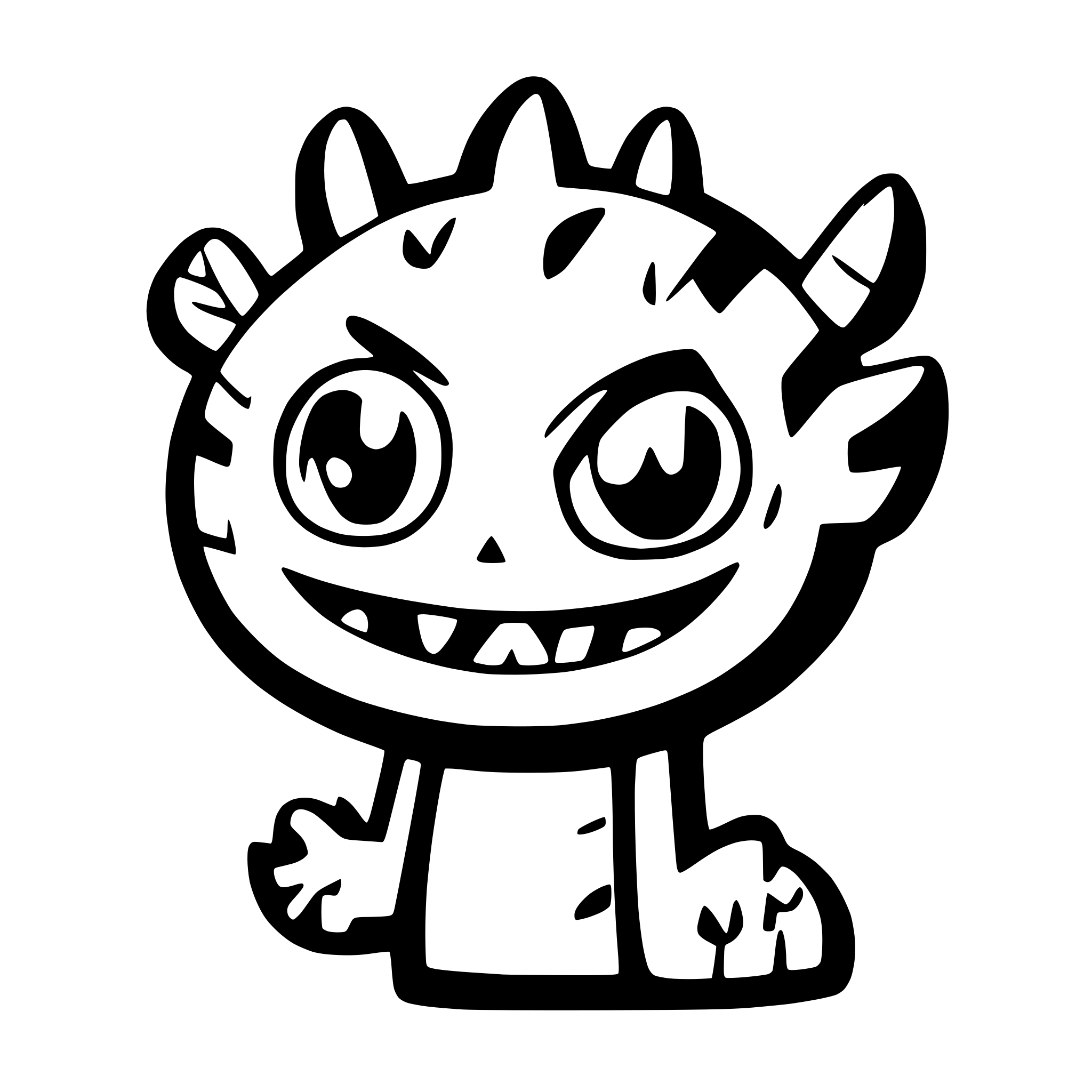 AI-generated SVG of a monster