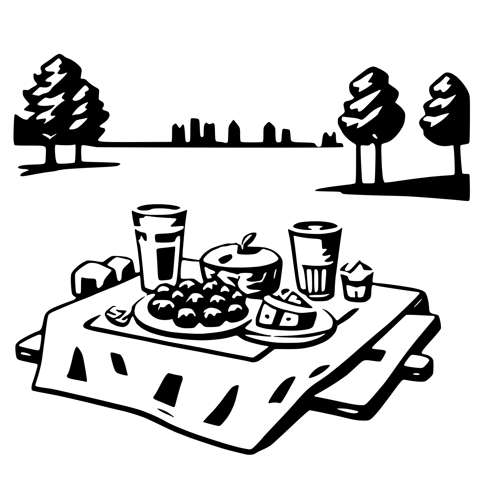 AI-generated SVG of a romantic picnic