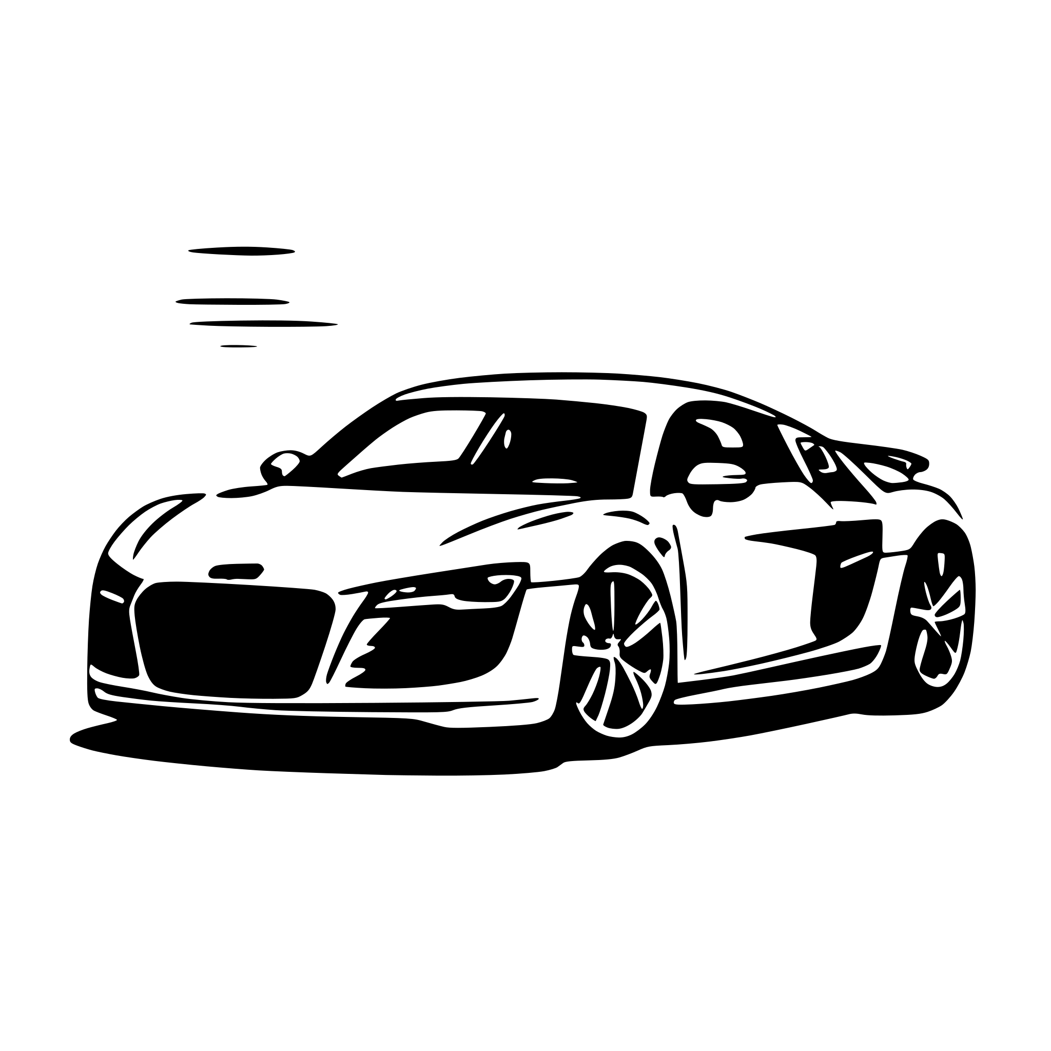 AI-generated SVG of 'audi r8 outline drawing'