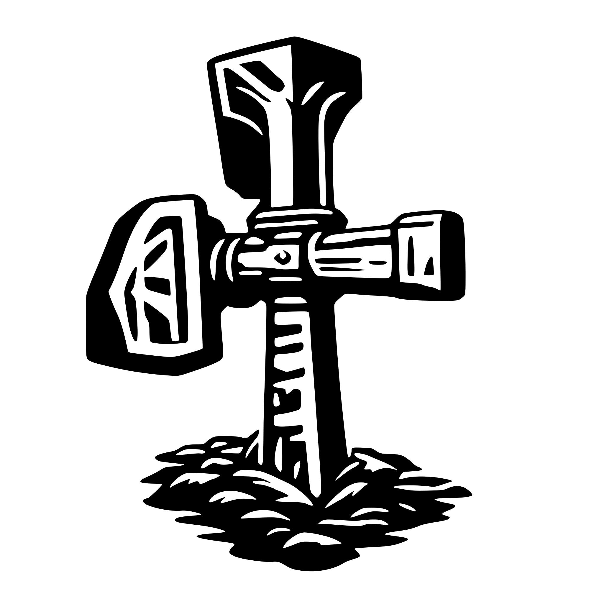 AI-generated SVG of a Thor's hammer