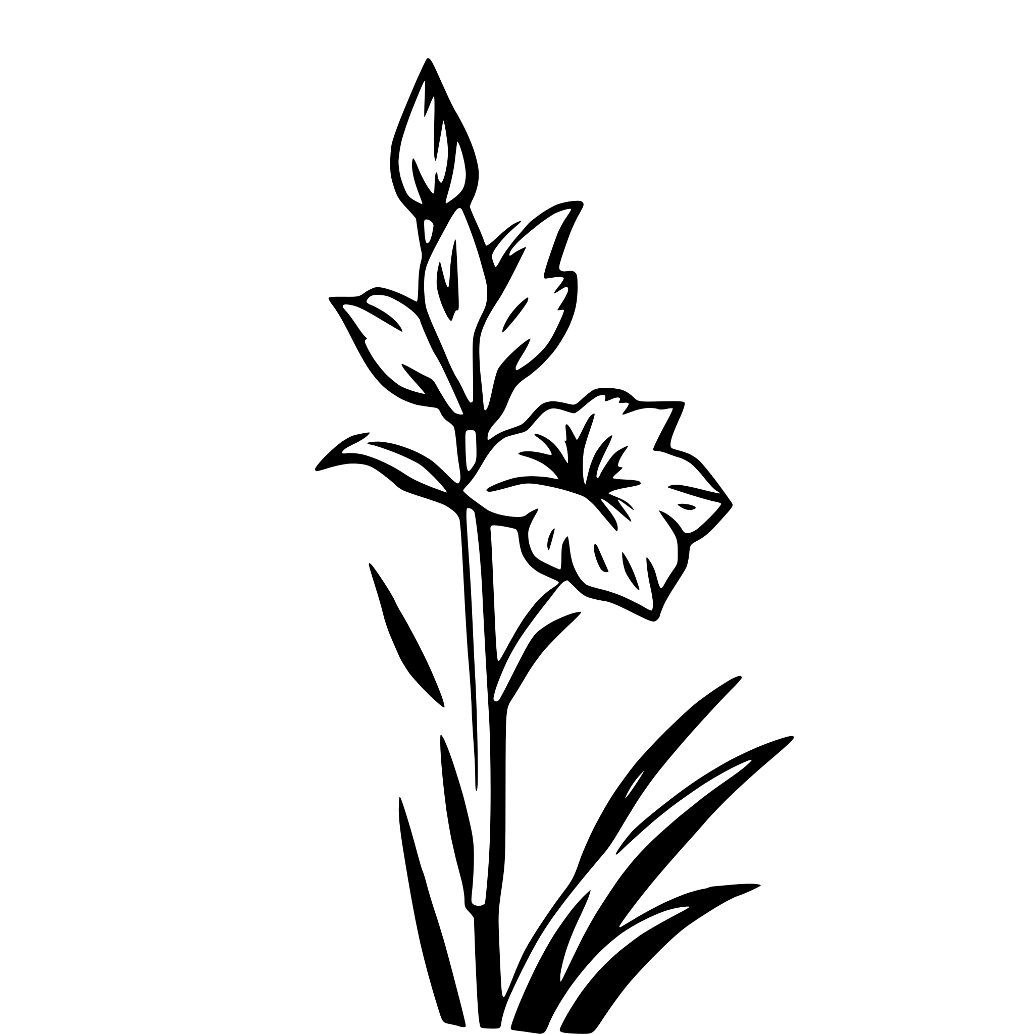 AI-generated SVG of a gladiolus