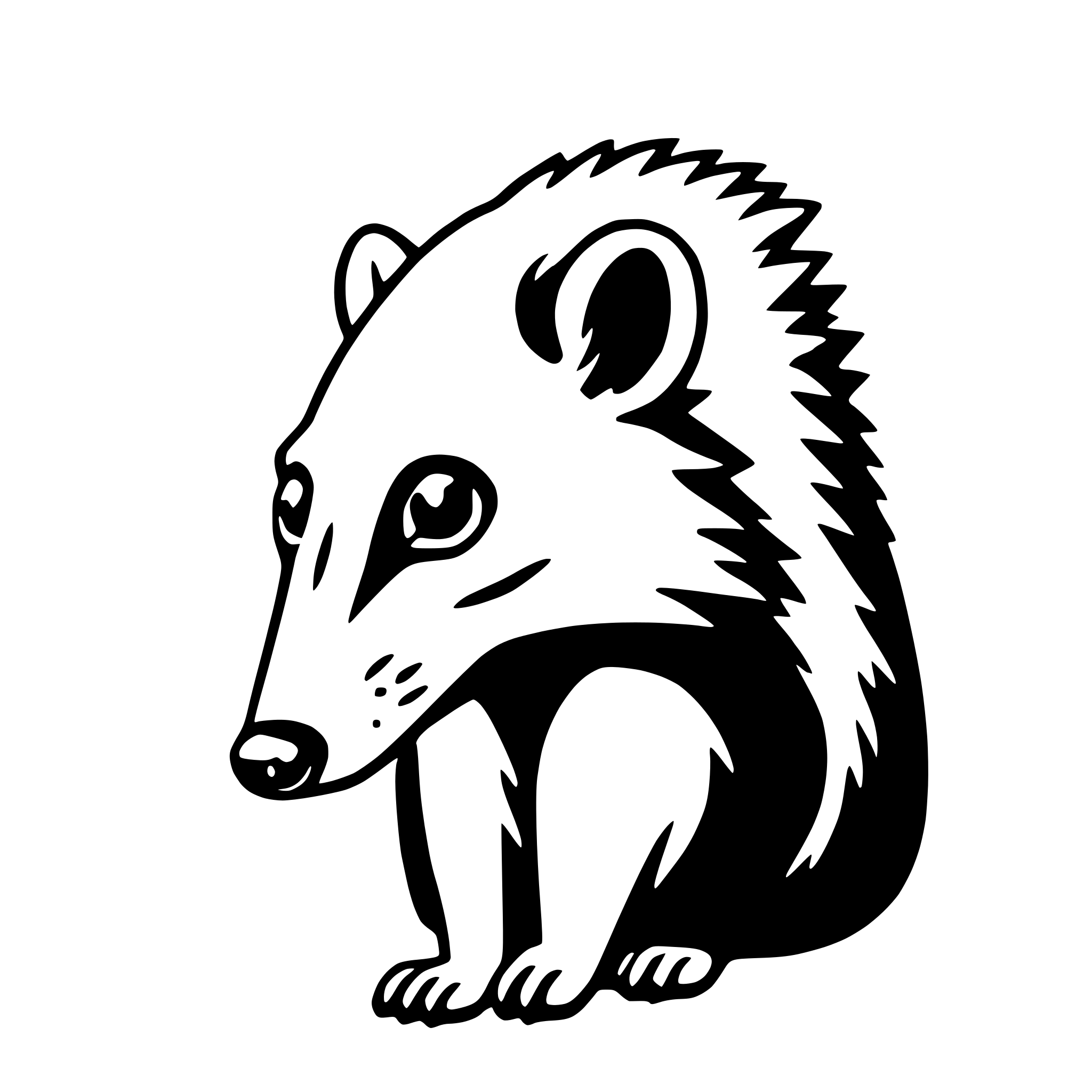 AI-generated SVG of 'opossum'