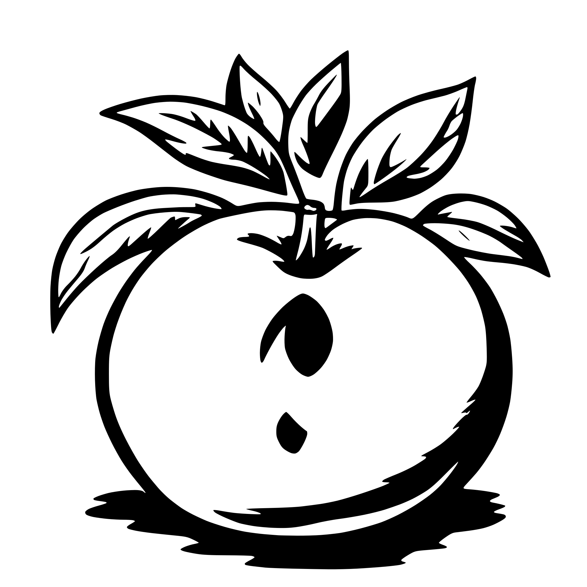 AI-generated SVG of a peach