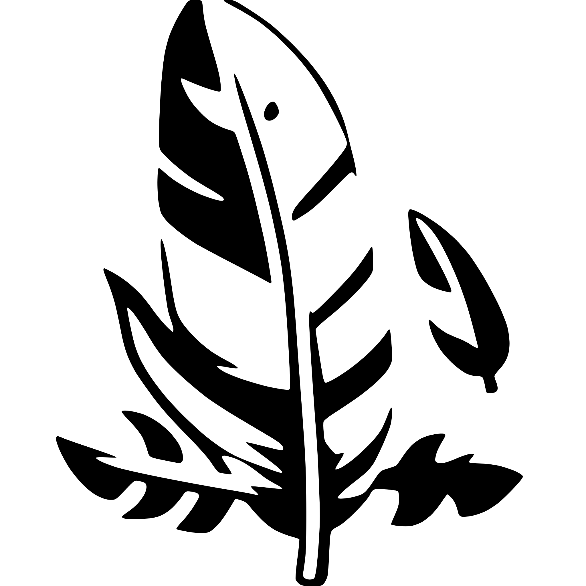 AI-generated SVG of a feather