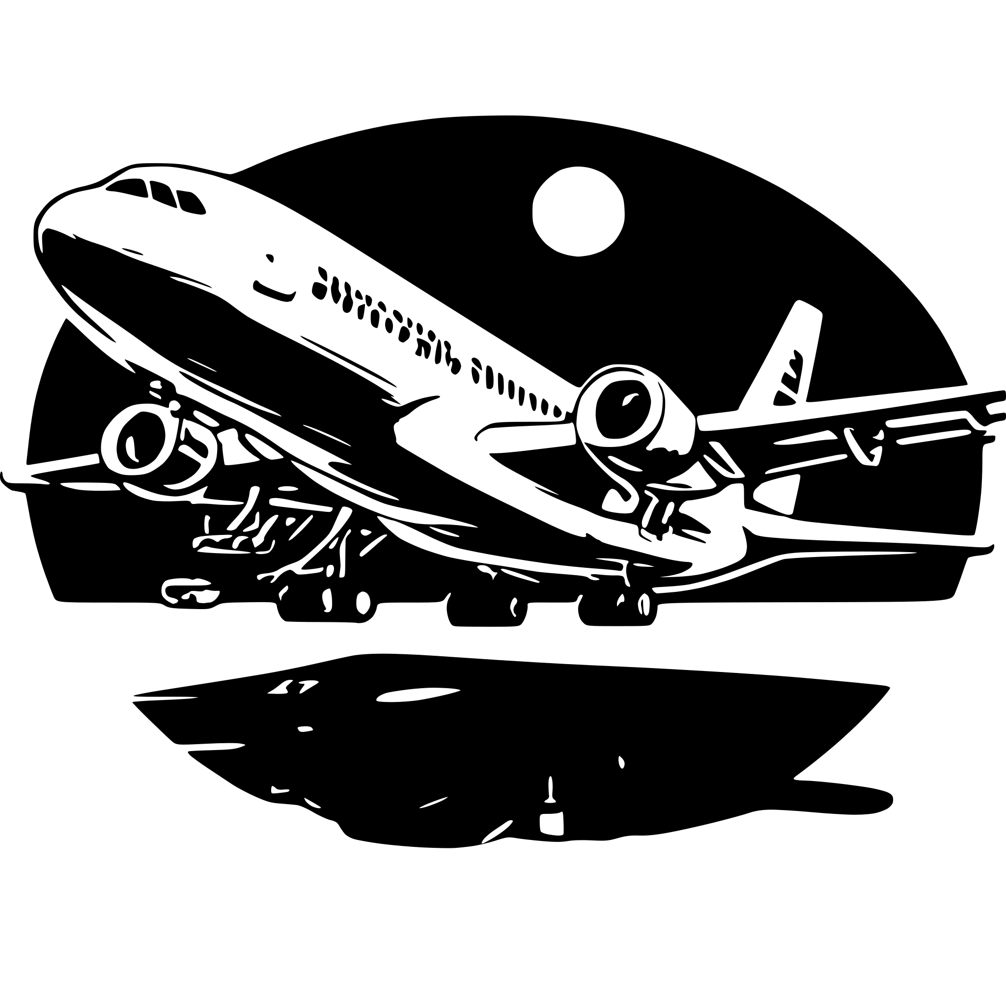 AI-generated SVG of a airbus a380