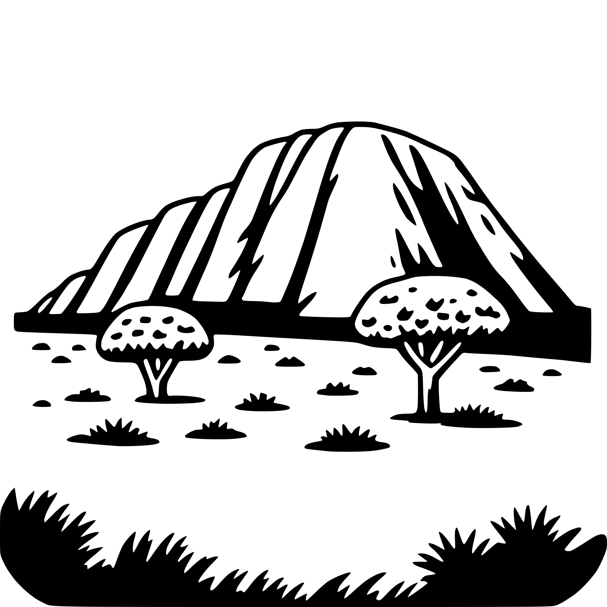AI-generated SVG of a uluru (ayers rock)