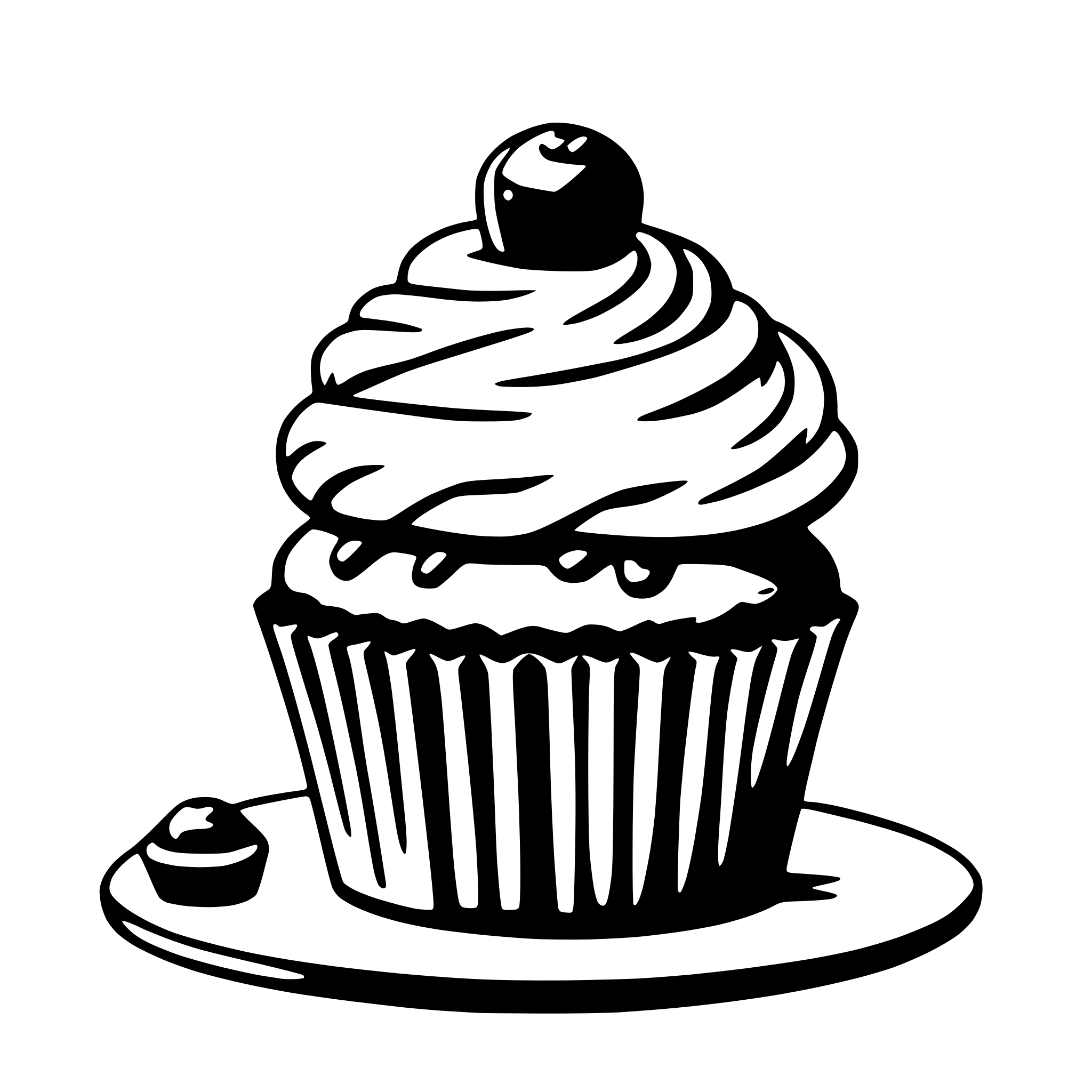 AI-generated SVG of 'cupcake'