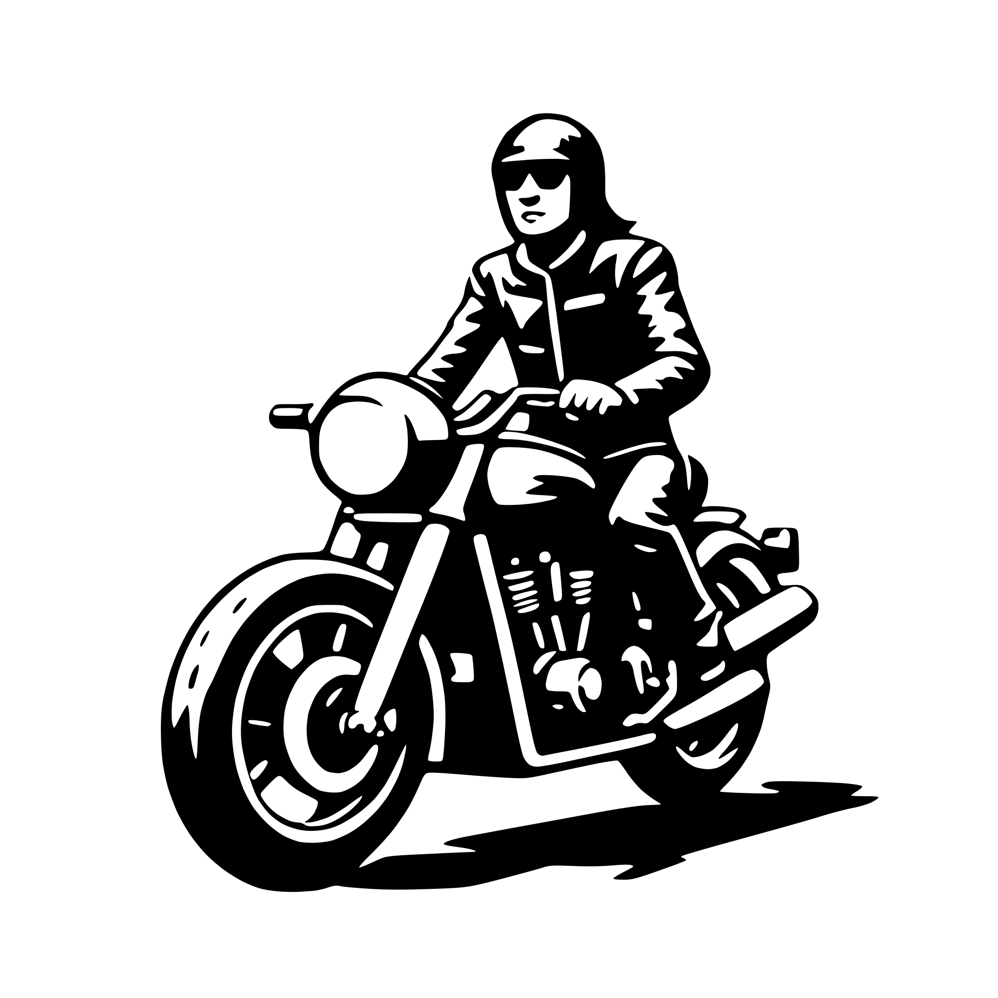 AI-generated SVG of 'motorcyclist'