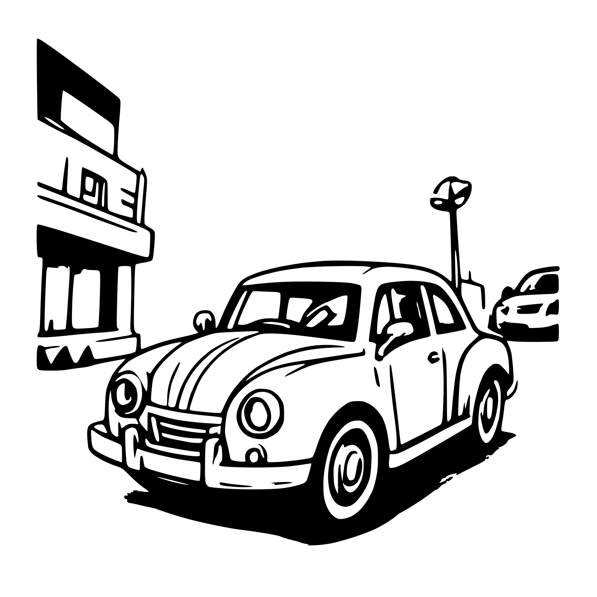 AI-generated SVG of a car