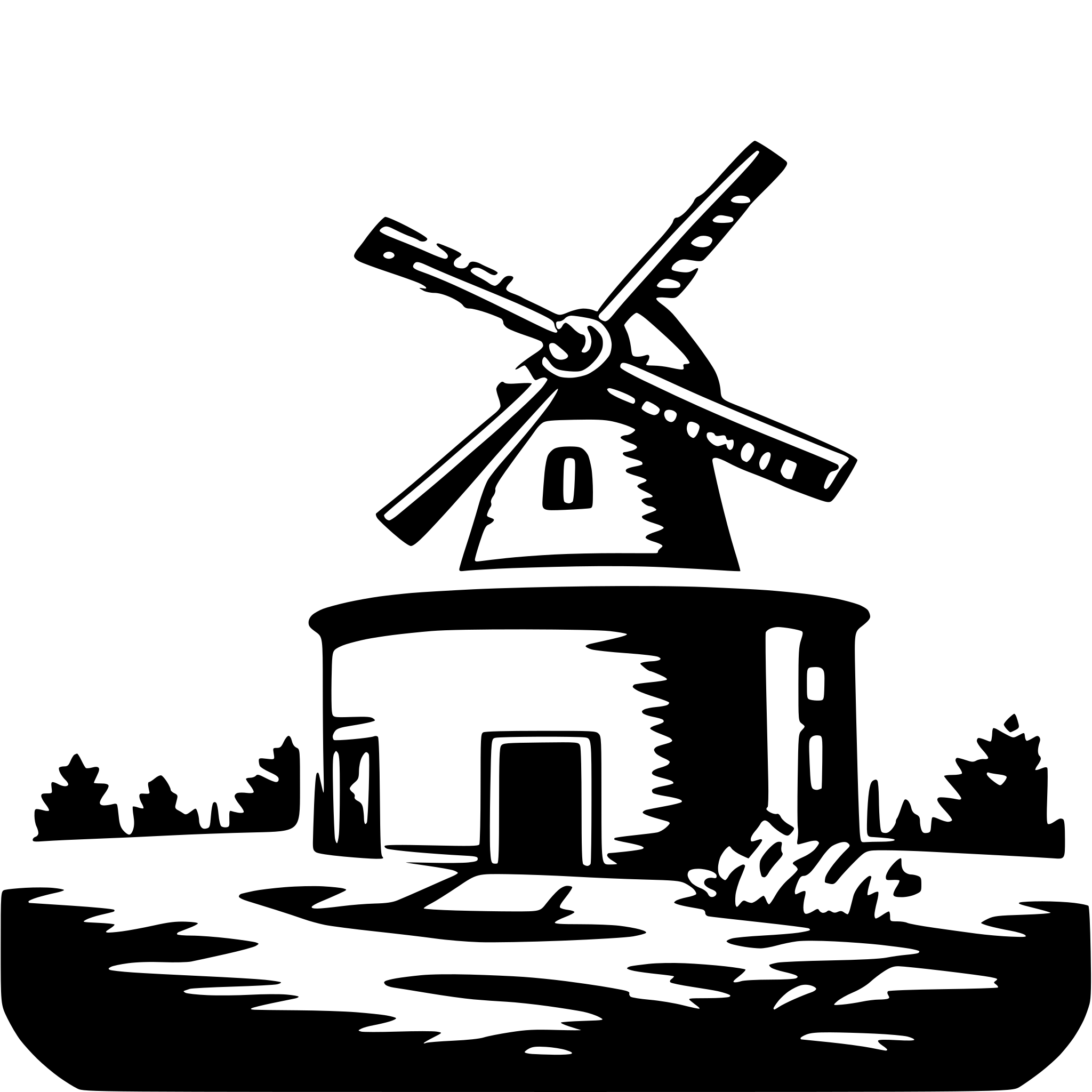AI-generated SVG of 'metal windmill on farm'