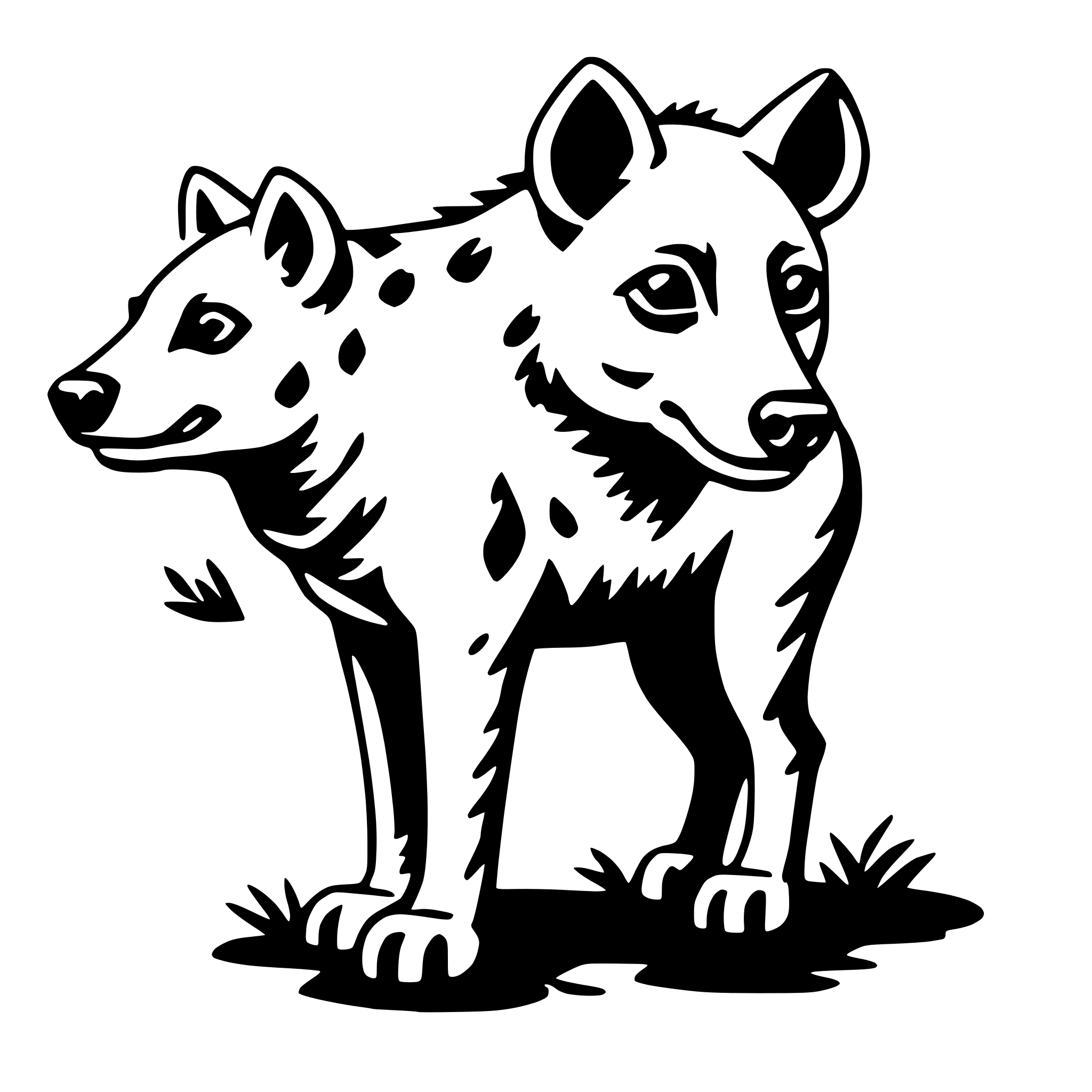 AI-generated SVG of a hyena