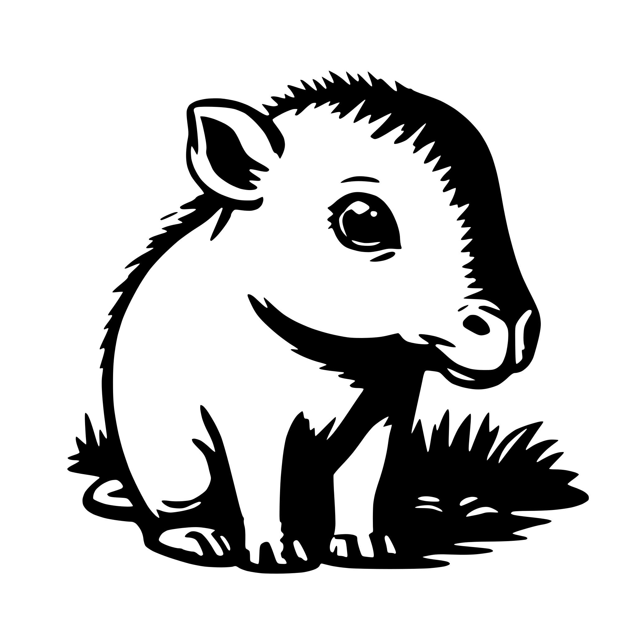 AI-generated SVG of a capivara bebe fofa