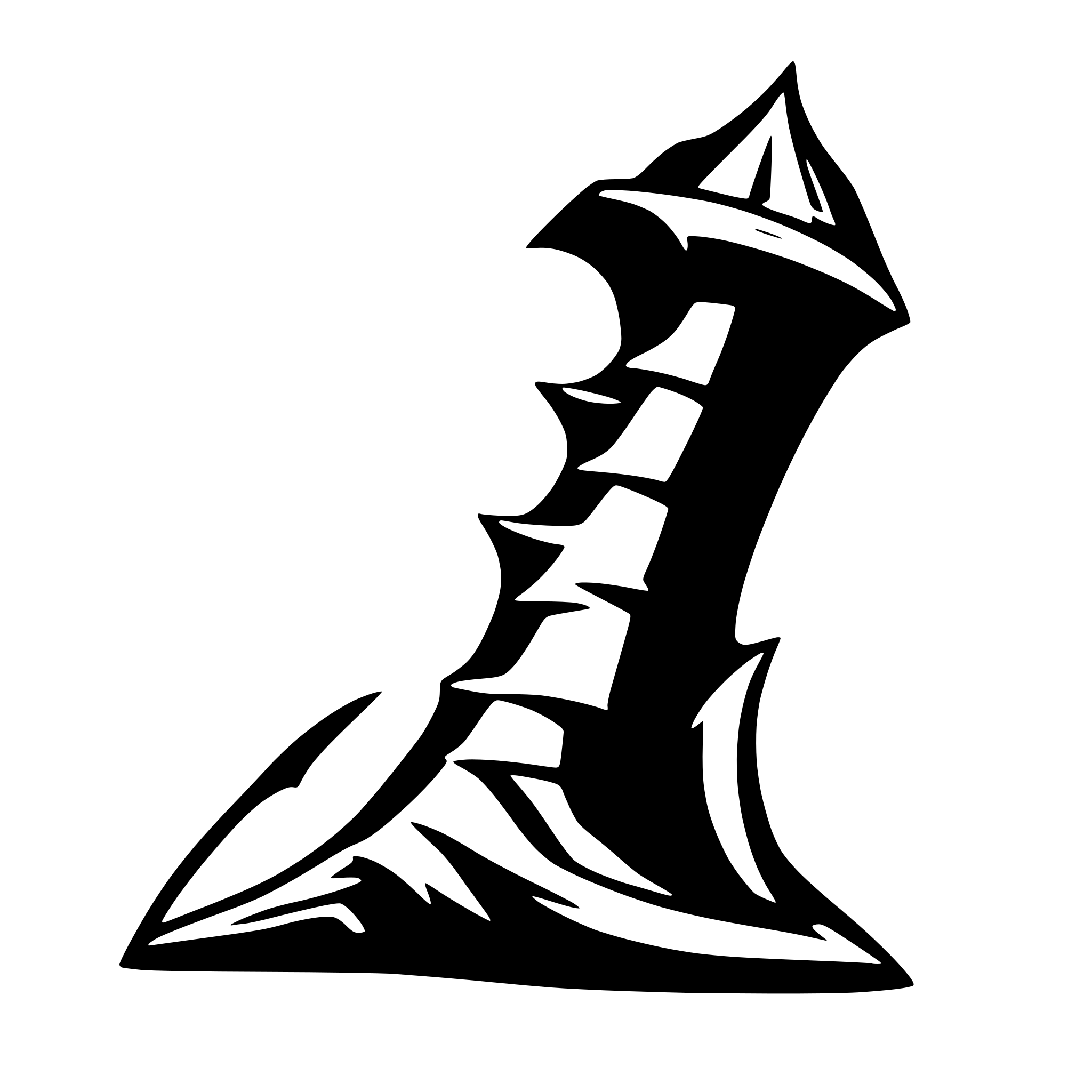 AI-generated SVG of a A shard shaped like a dragon’s claw