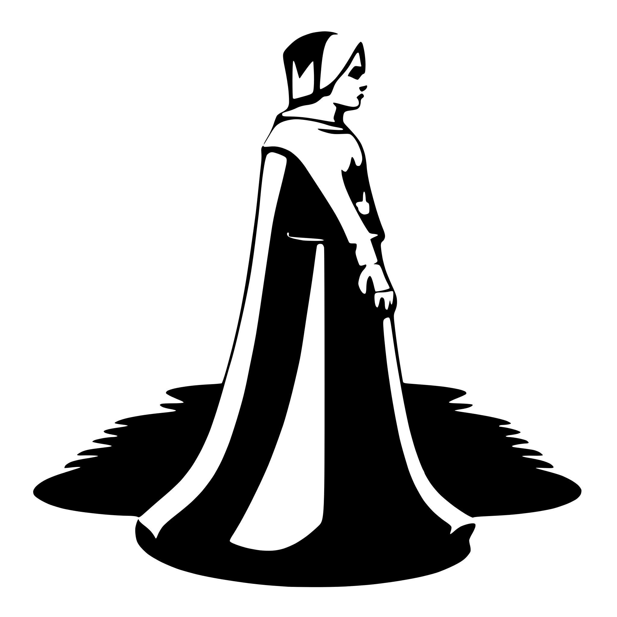 AI-generated SVG of a the handmaid's tail, hood
