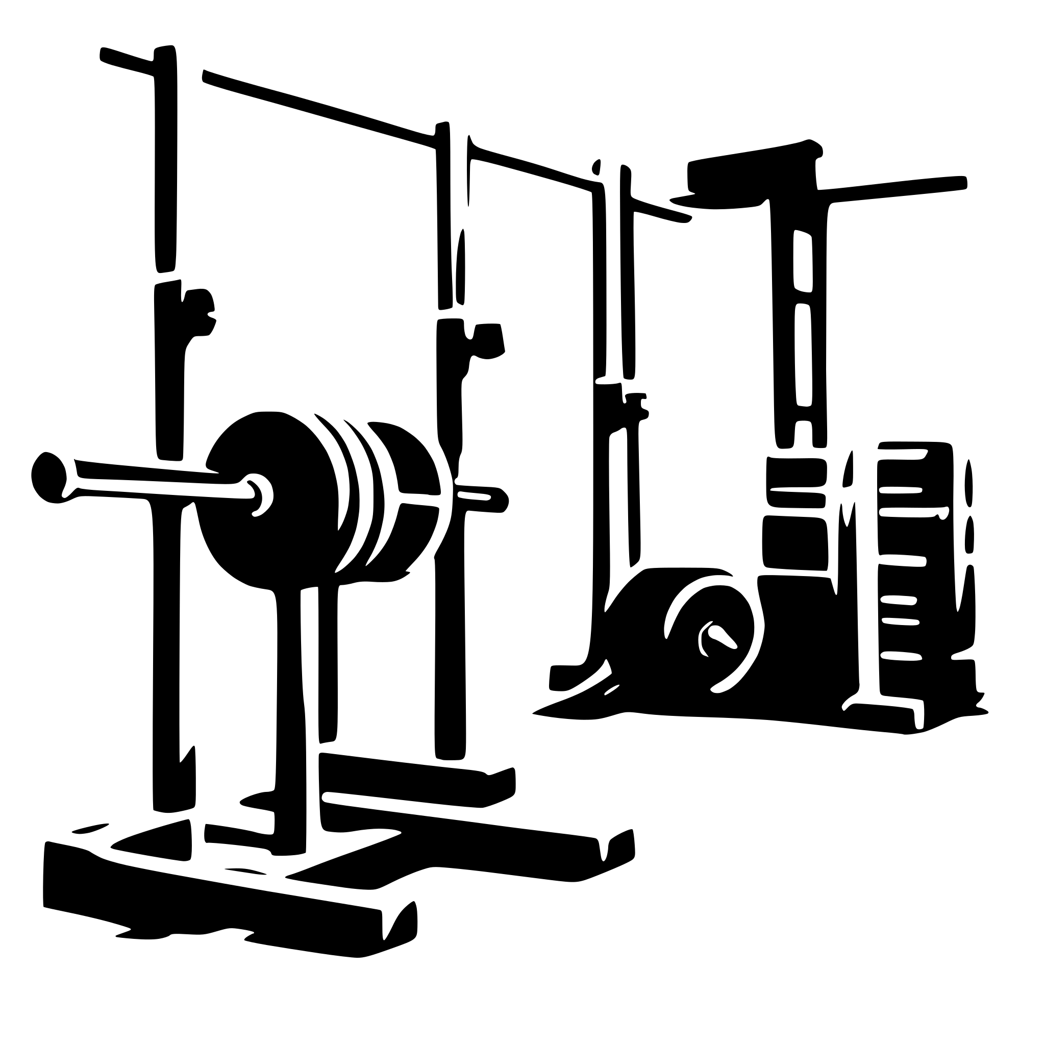 AI-generated SVG of 'barbell in an empty gym'