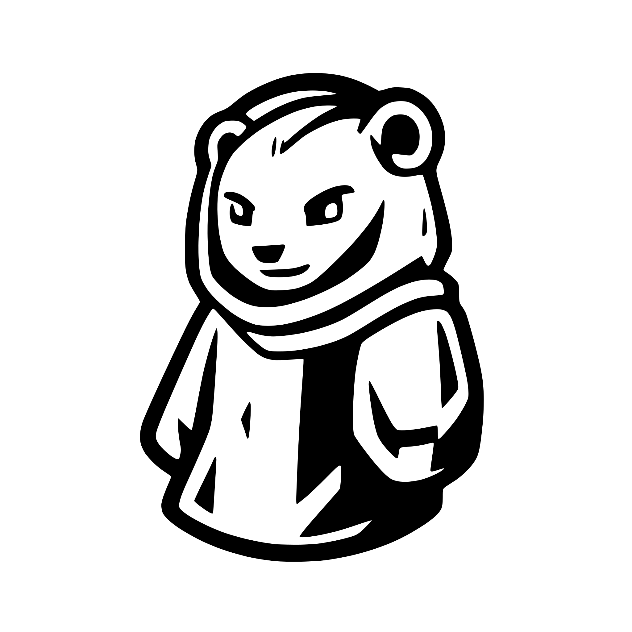 AI-generated SVG of 'cyber bear monk'