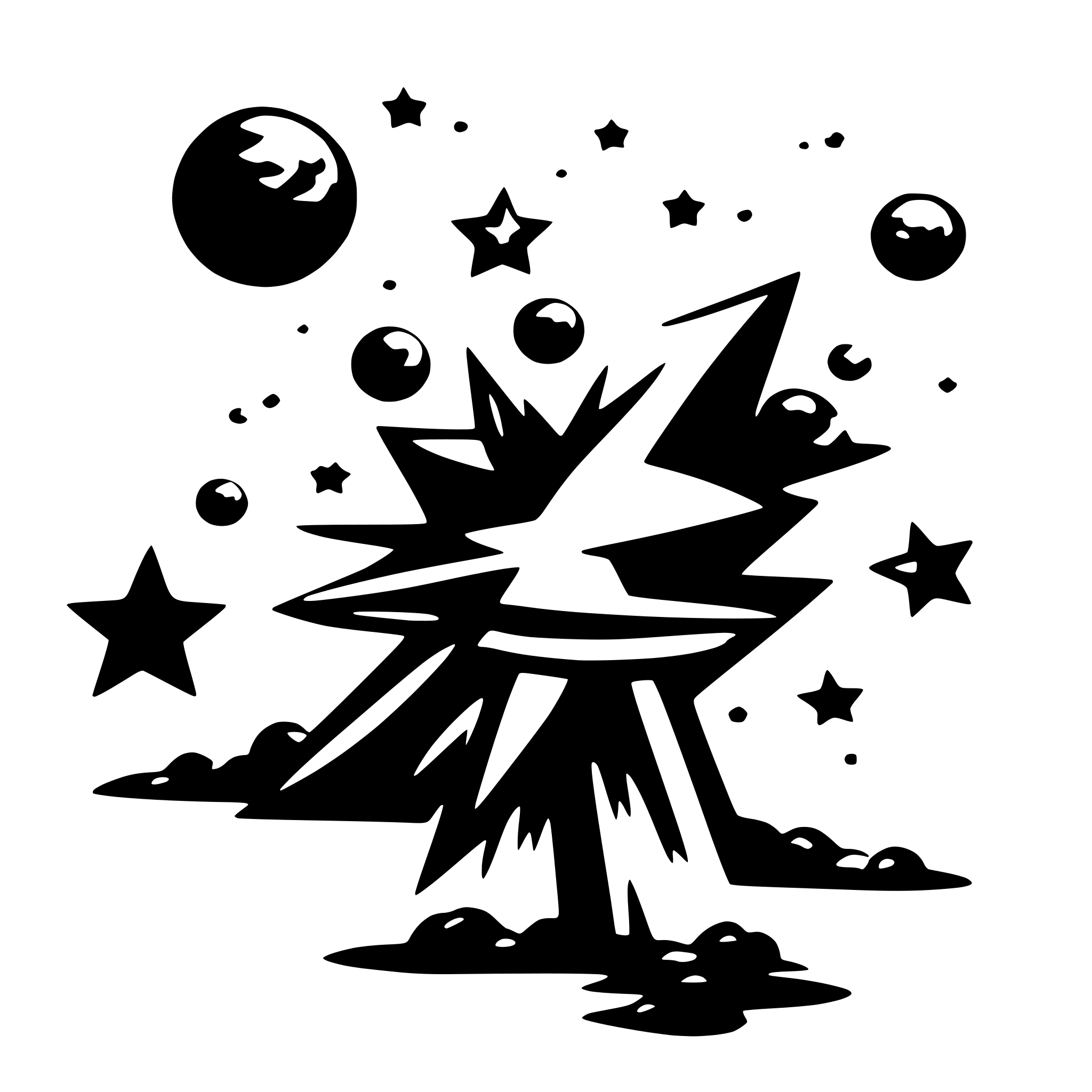 AI-generated SVG of 'space stars'