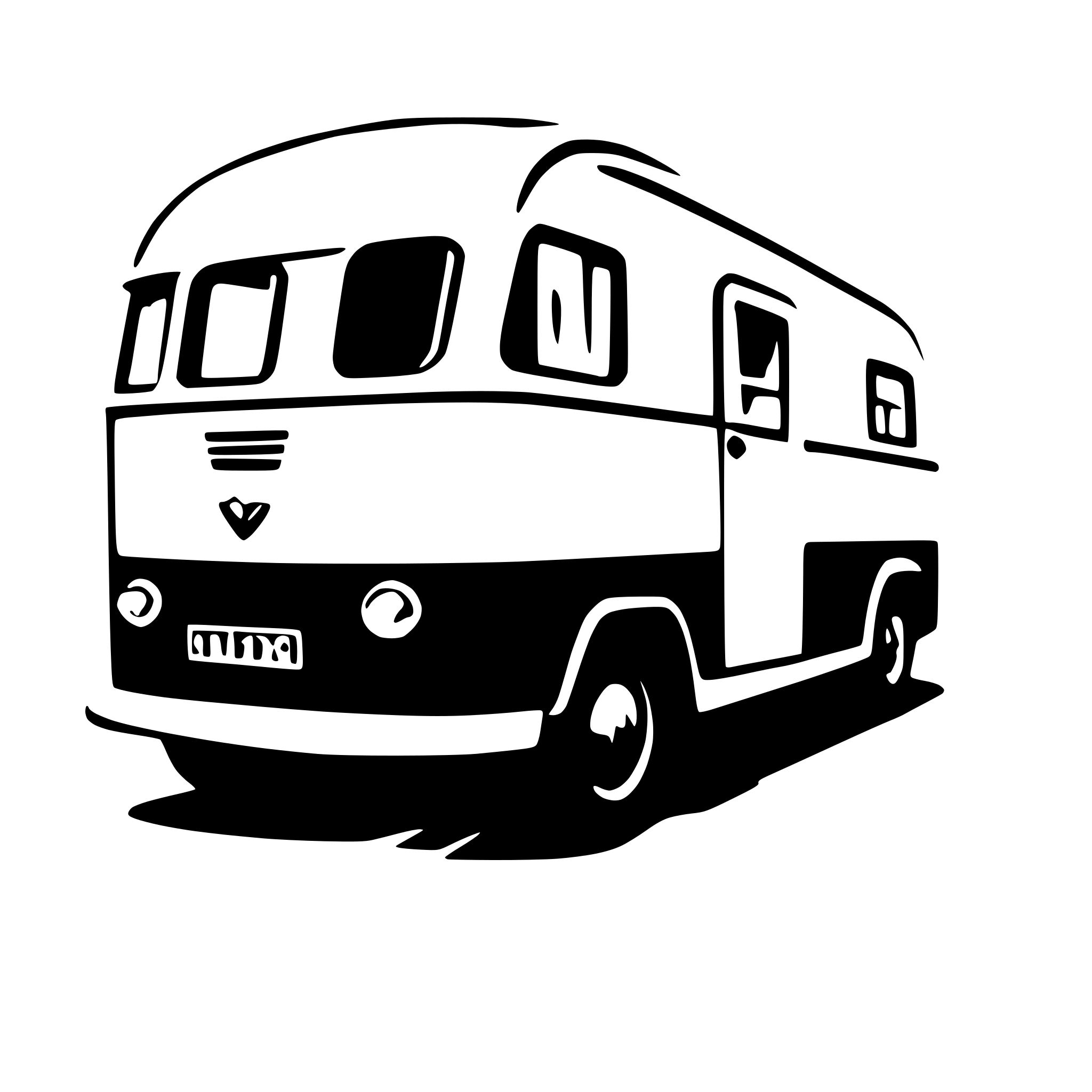 AI-generated SVG of 'old caravan bus'