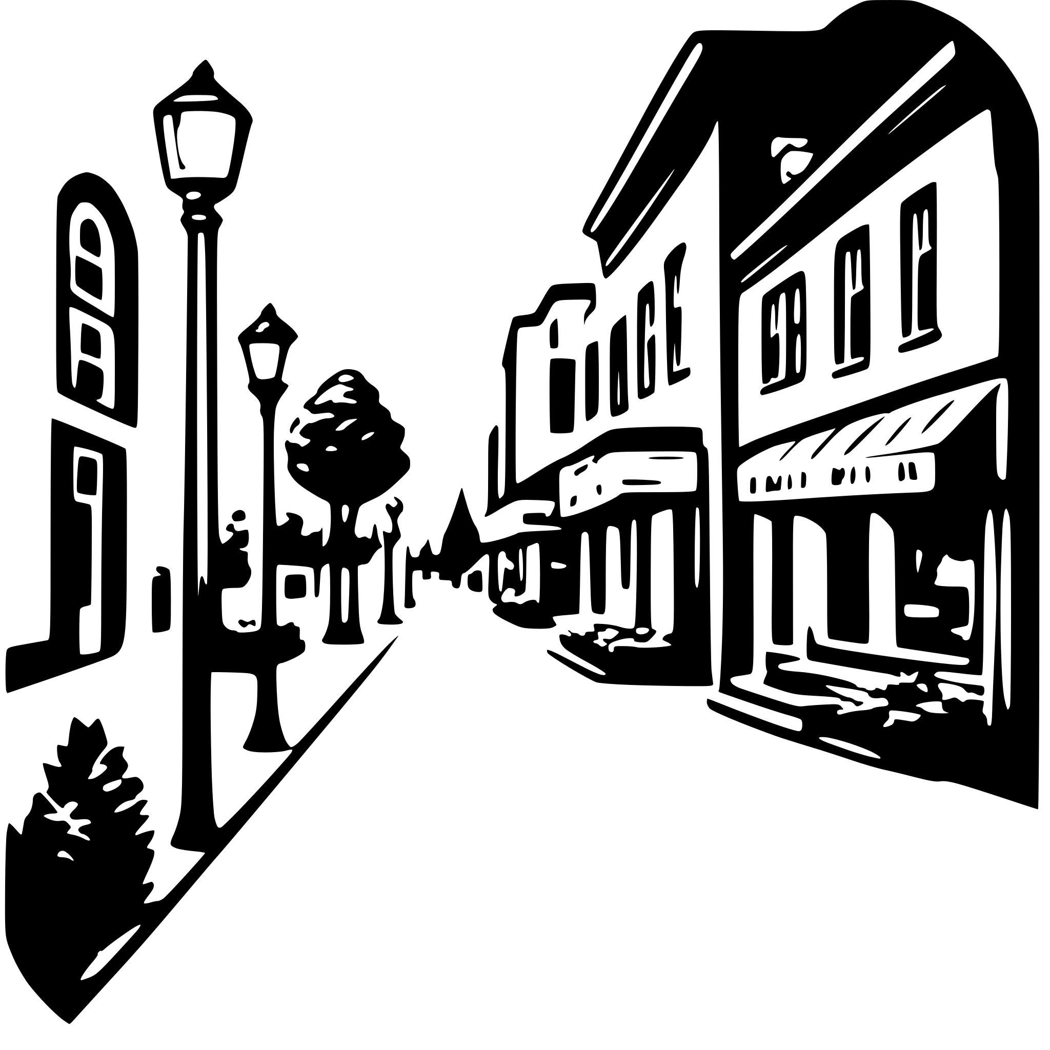 AI-generated SVG of 'main street'