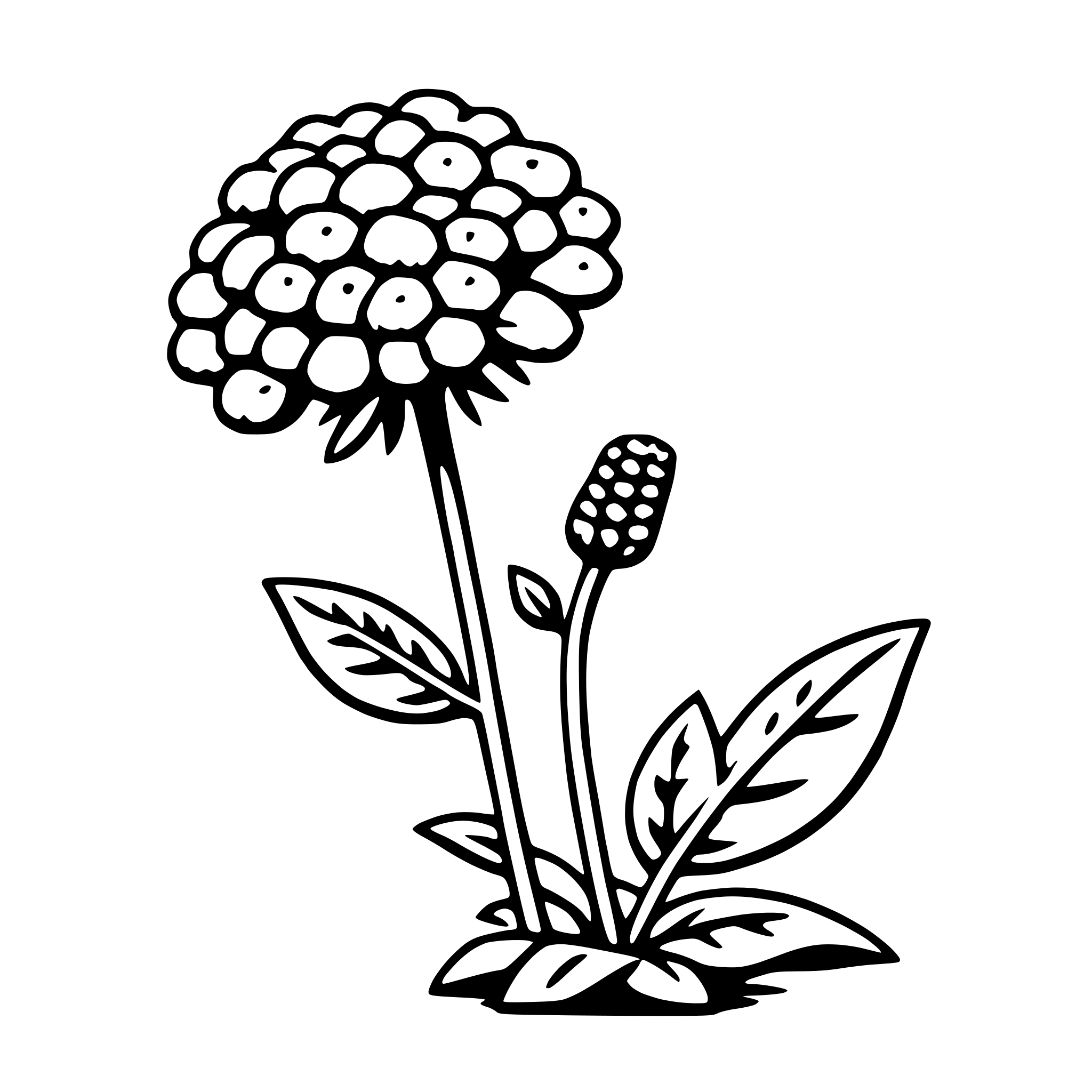 AI-generated SVG of a verbena