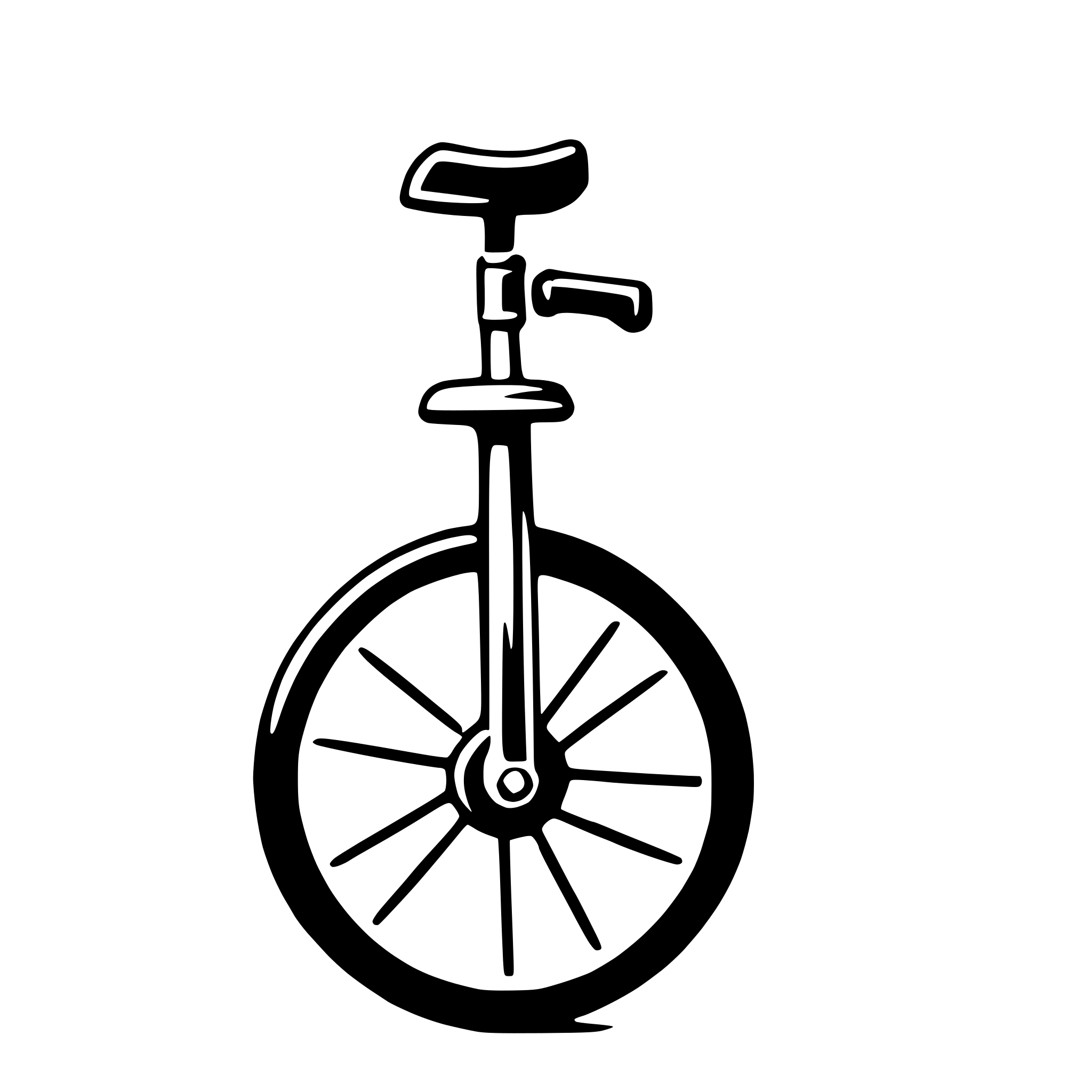 AI-generated SVG of a unicycle
