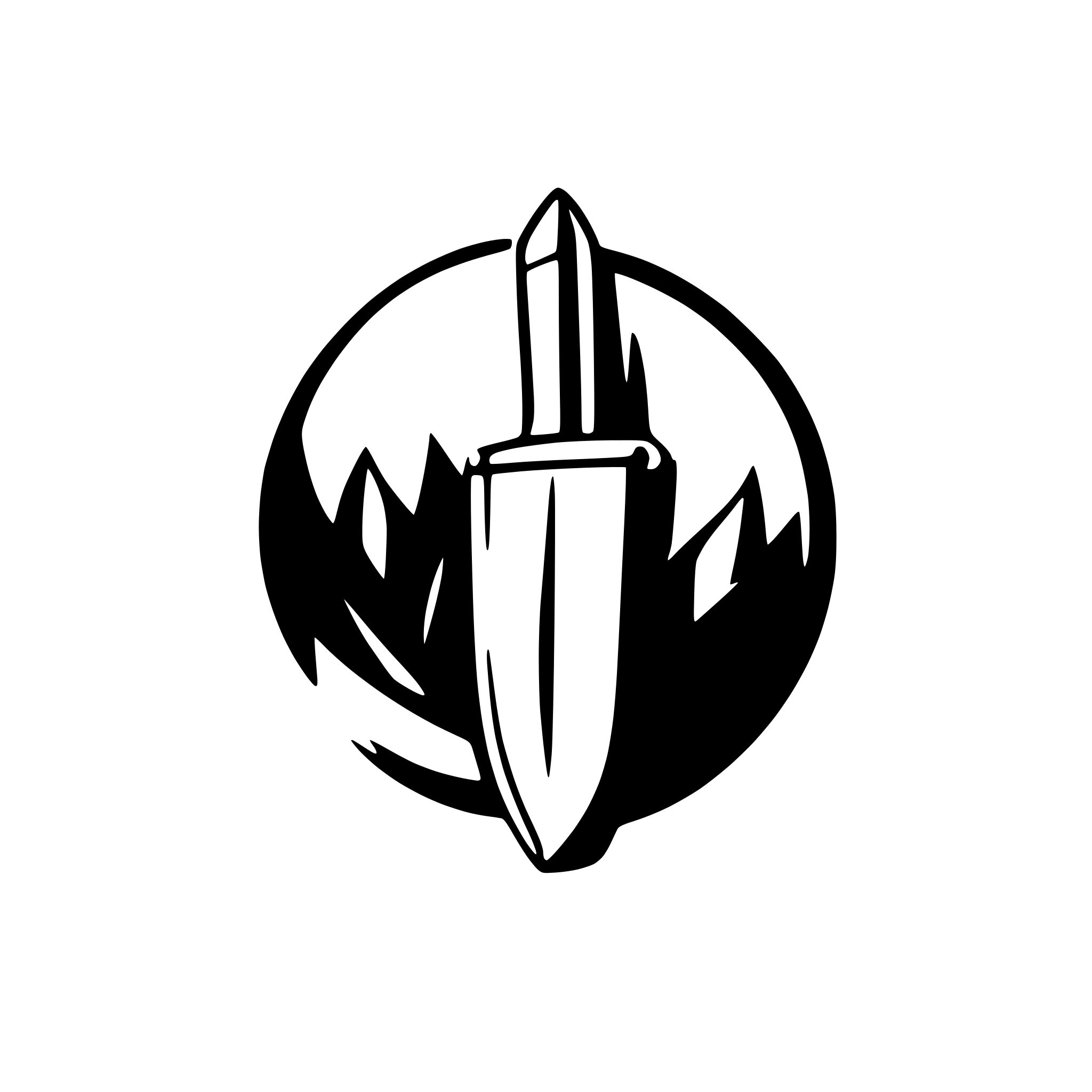 AI-generated SVG of a simple drawing of a knife