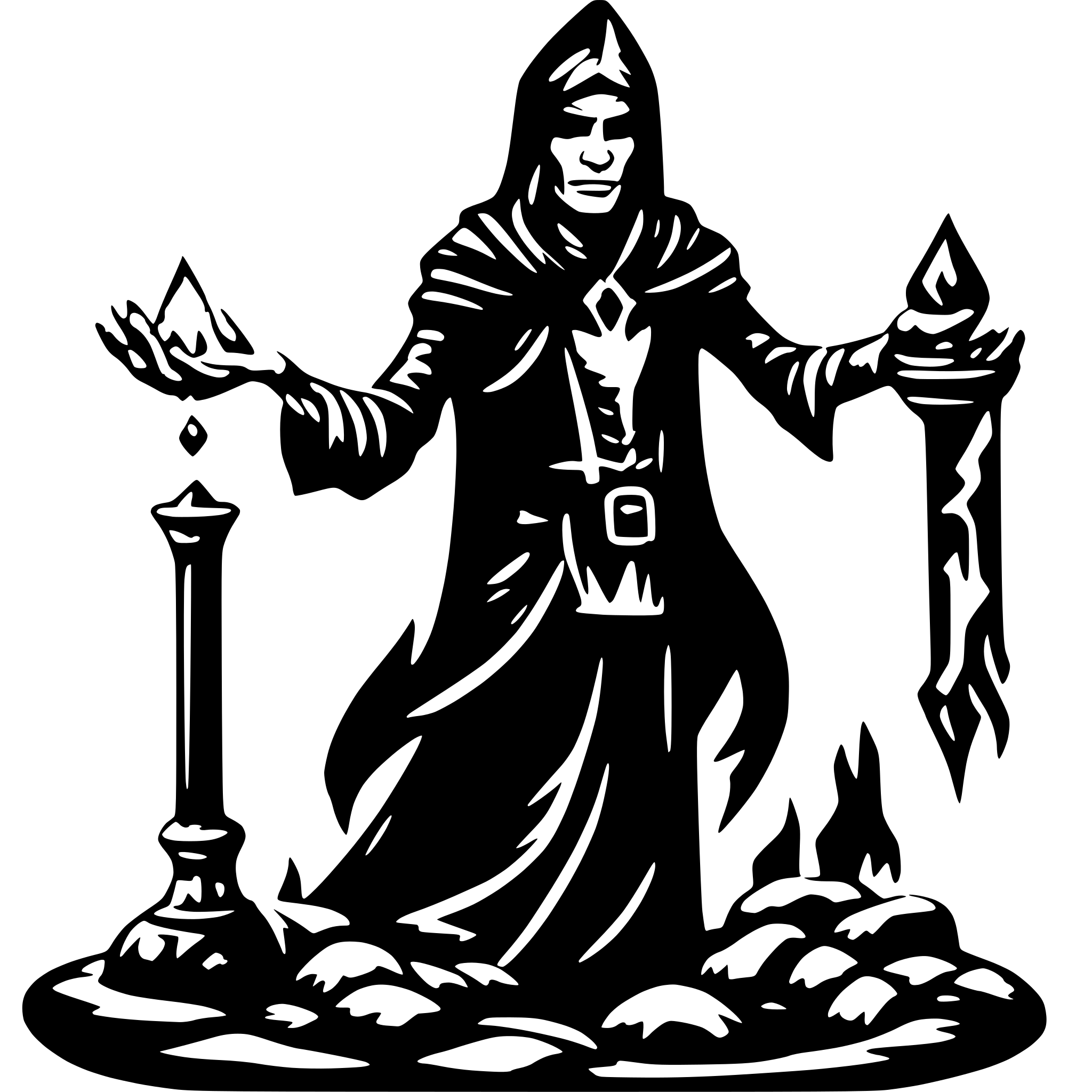 AI-generated SVG of 'dark sorcerer'