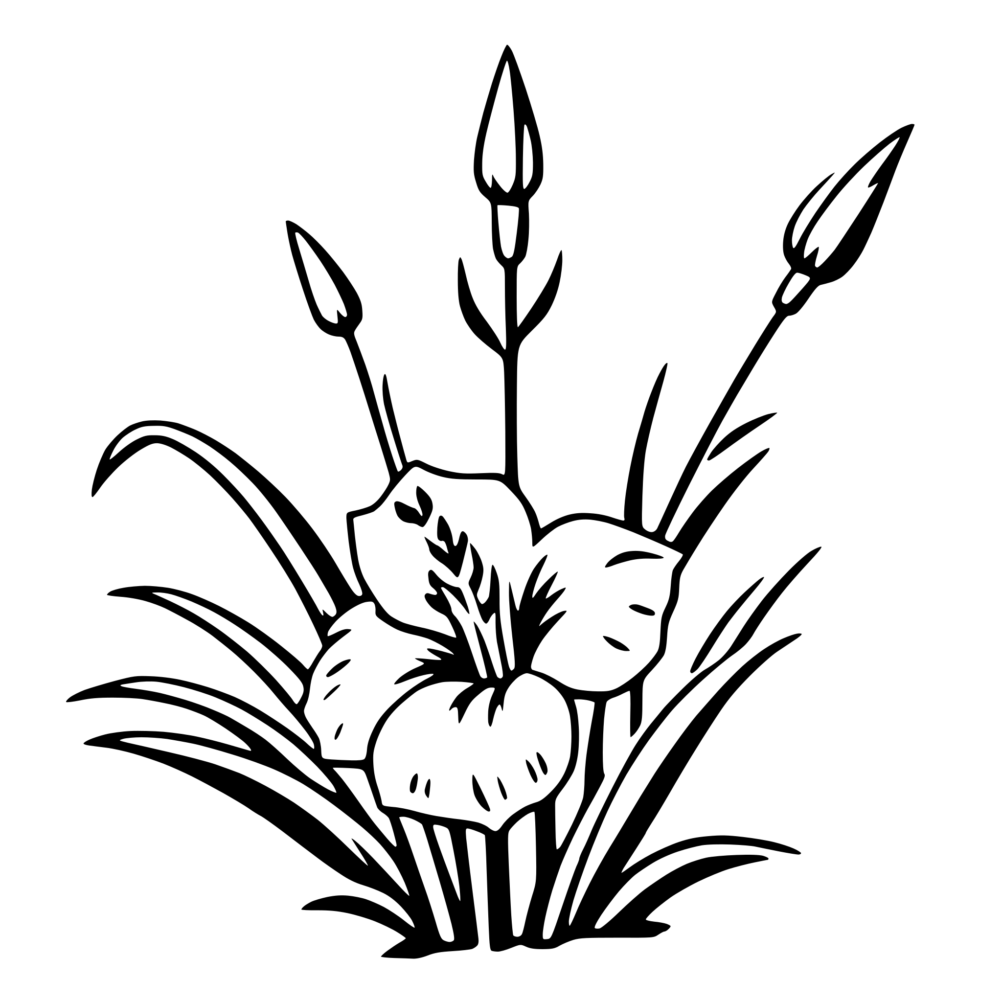 AI-generated SVG of a gladiolus