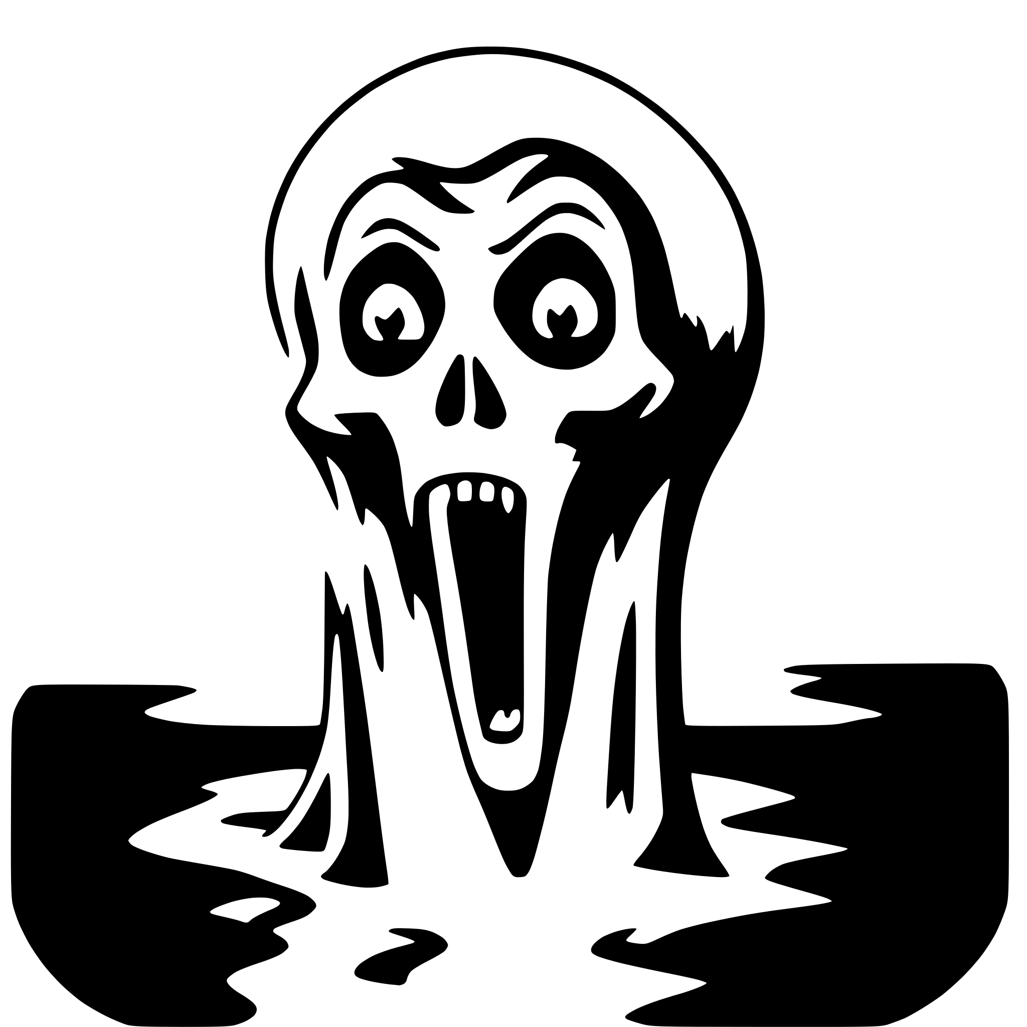 AI-generated SVG of a scream