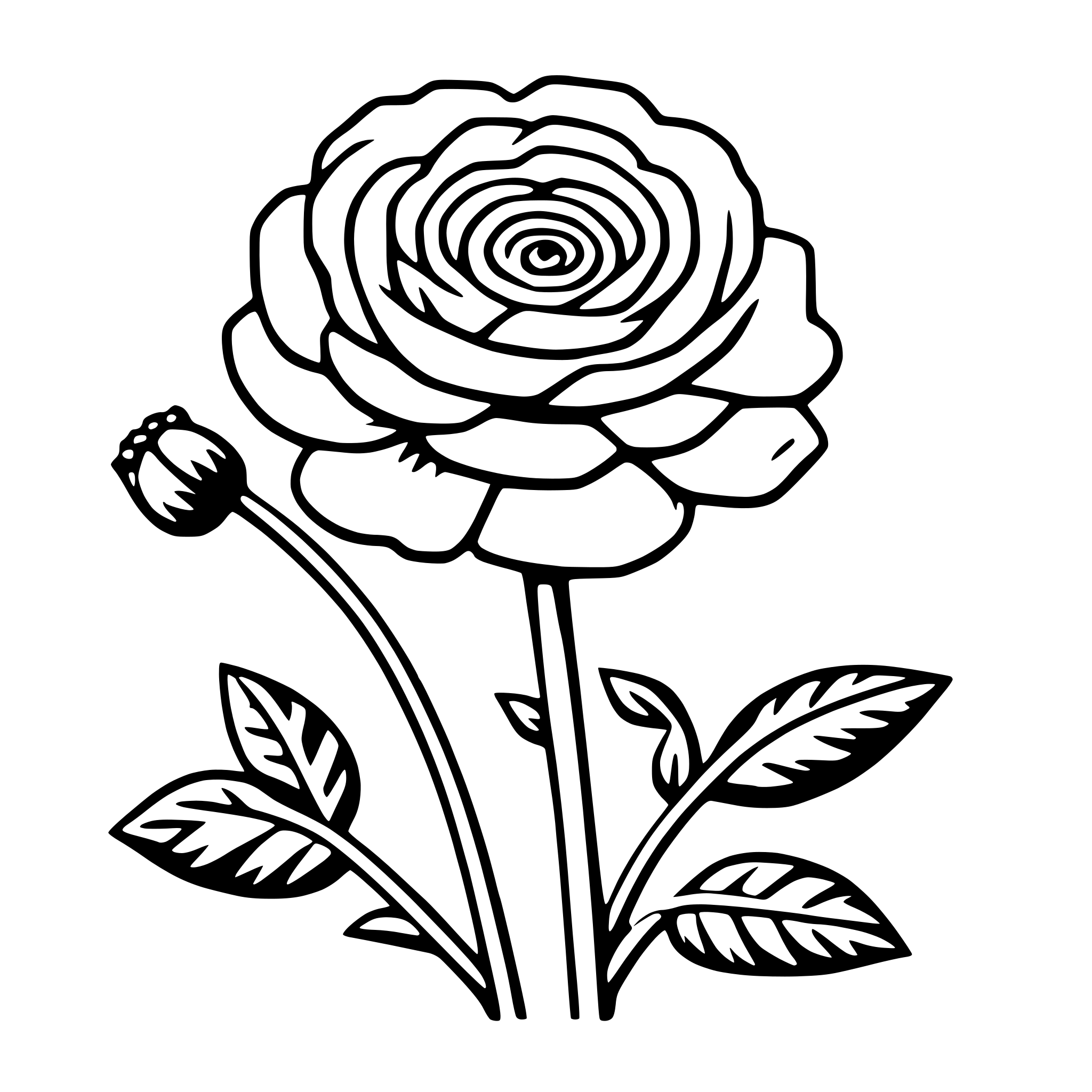 AI-generated SVG of a ranunculus