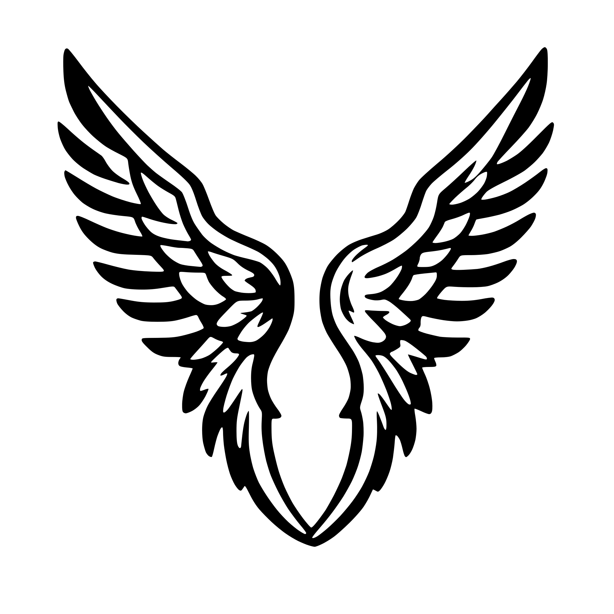 AI-generated SVG of 'angel wings'