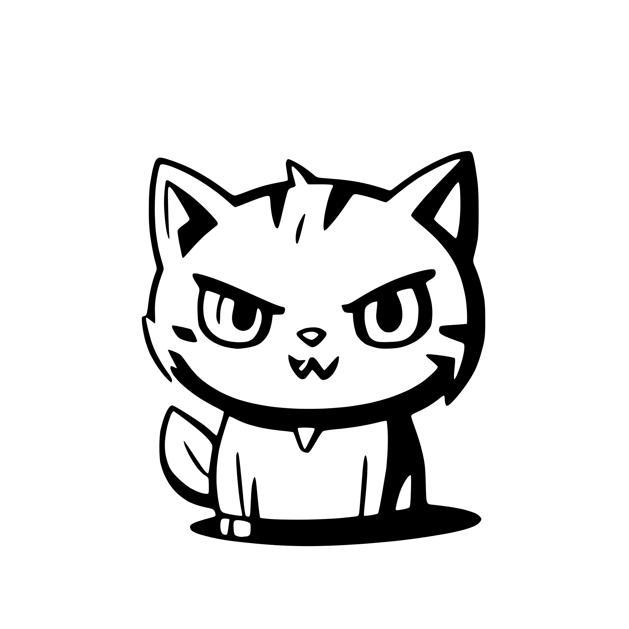 AI-generated SVG of a bad angry cat