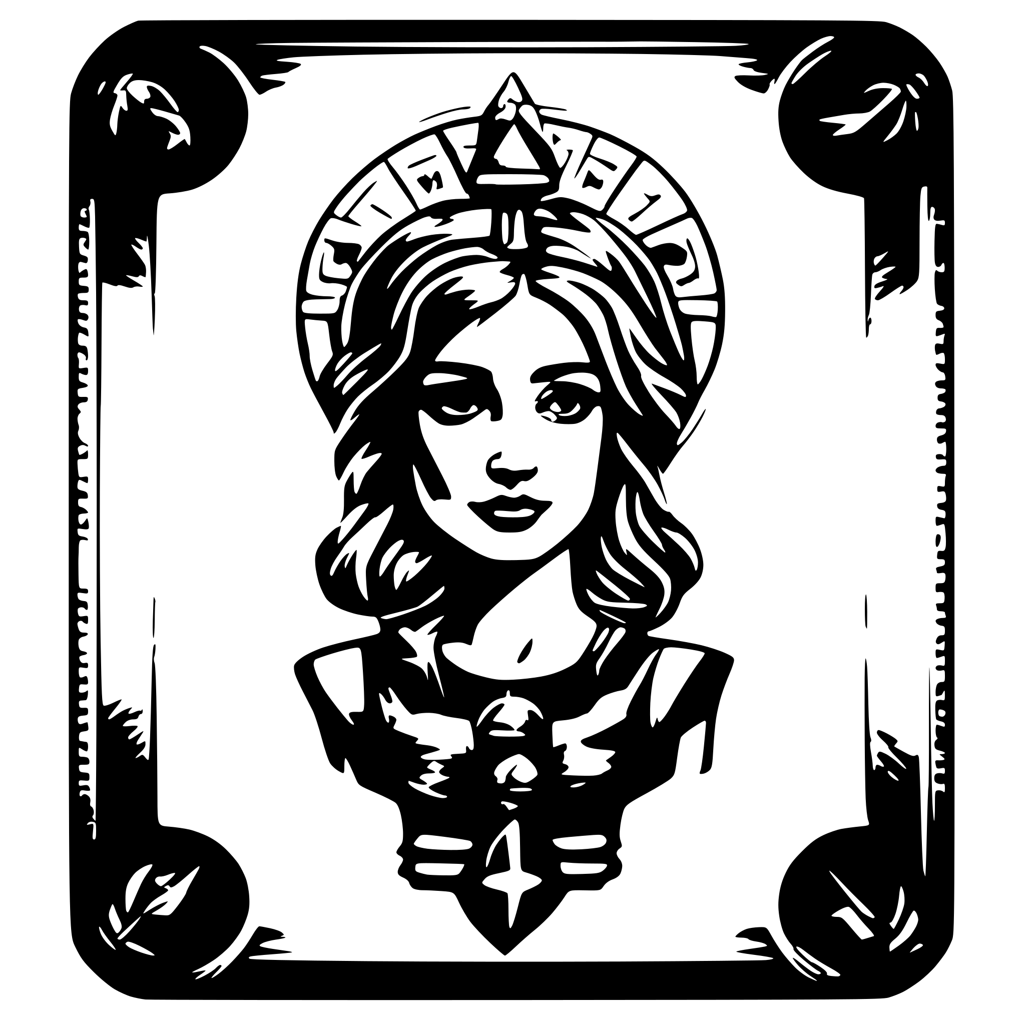 AI-generated SVG of a tarot