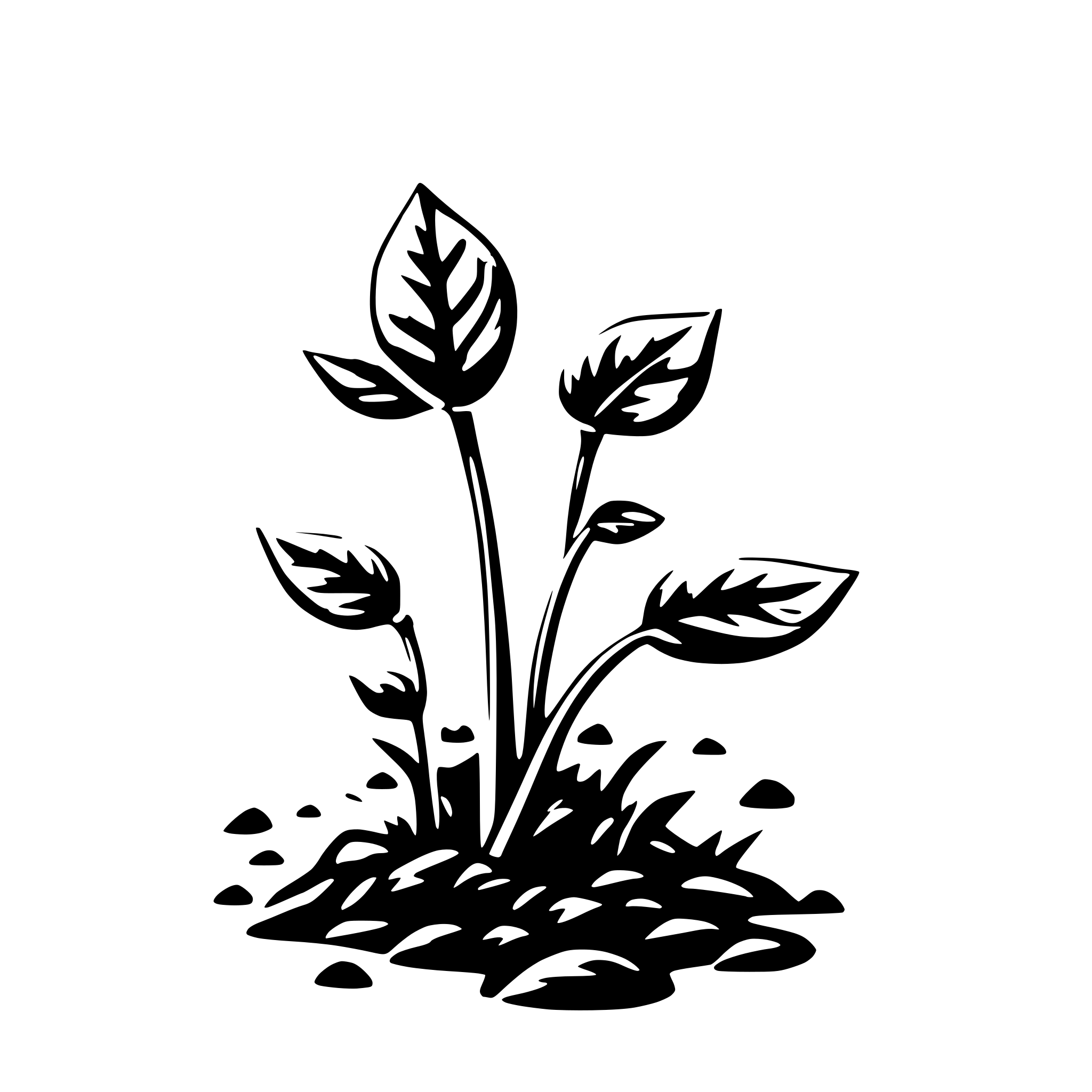 AI-generated SVG of 'a little green shoot sprouted through the ground'