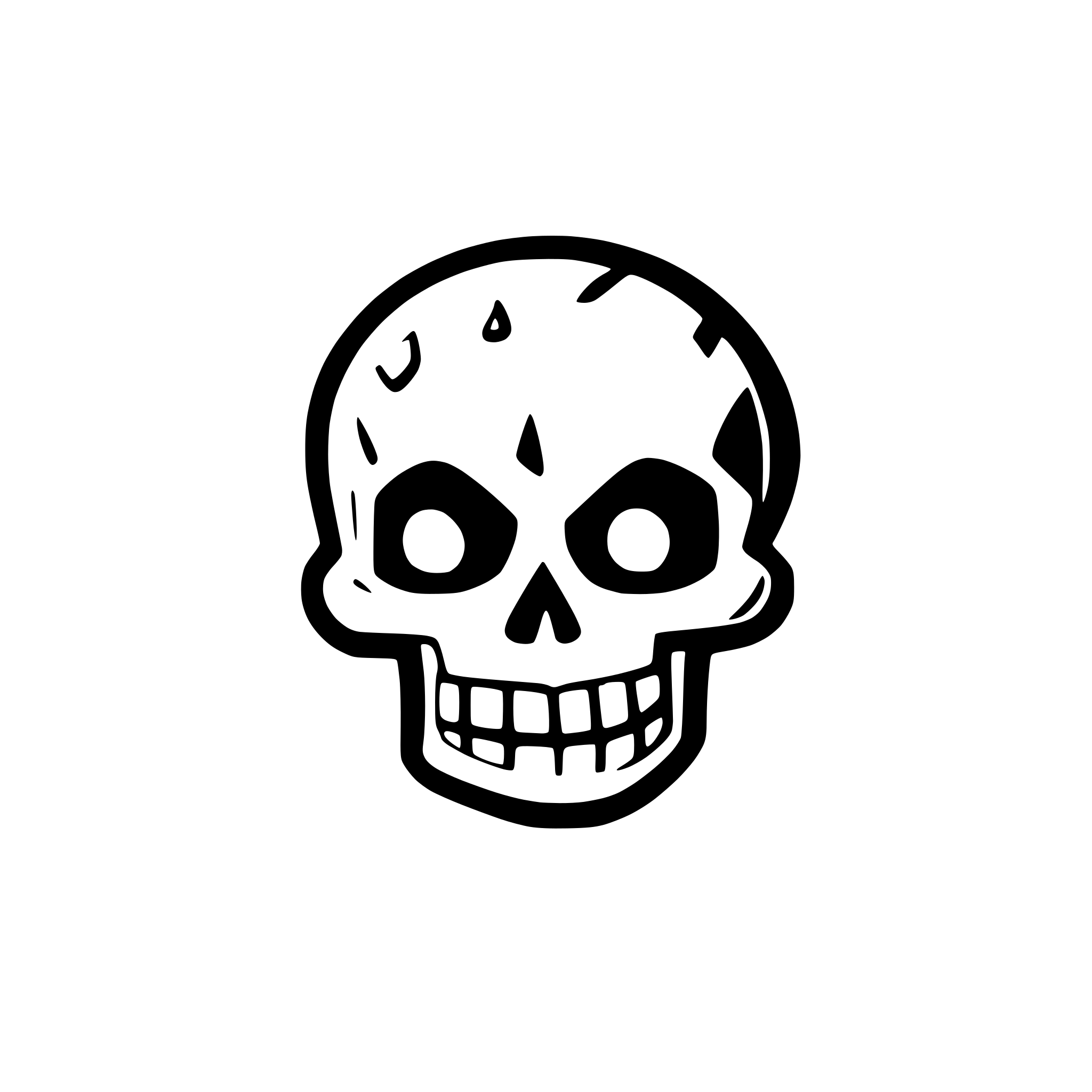 AI-generated SVG of a minimalize simple skull