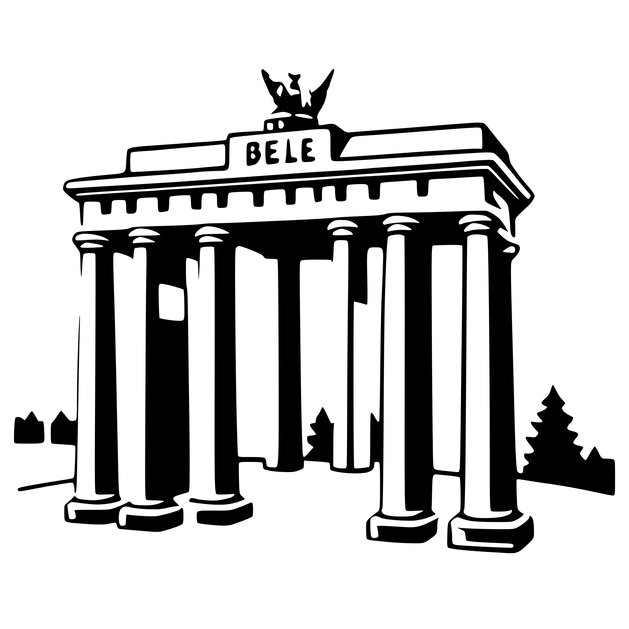 AI-generated SVG of a brandenburg gate