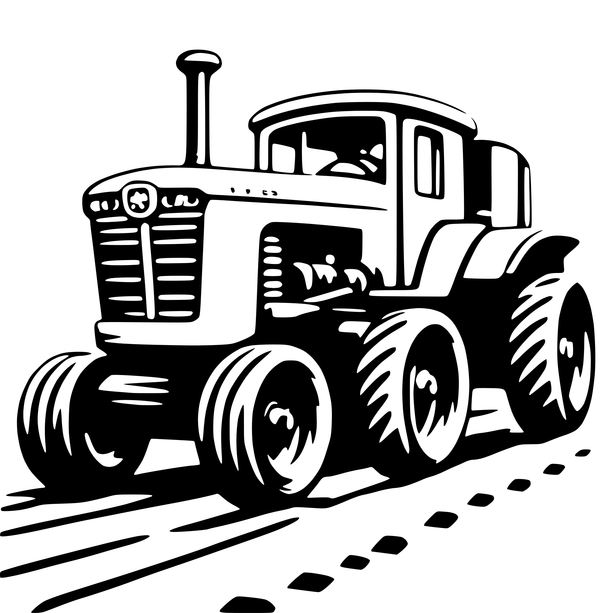AI-generated SVG of a john deere tracktor pulling