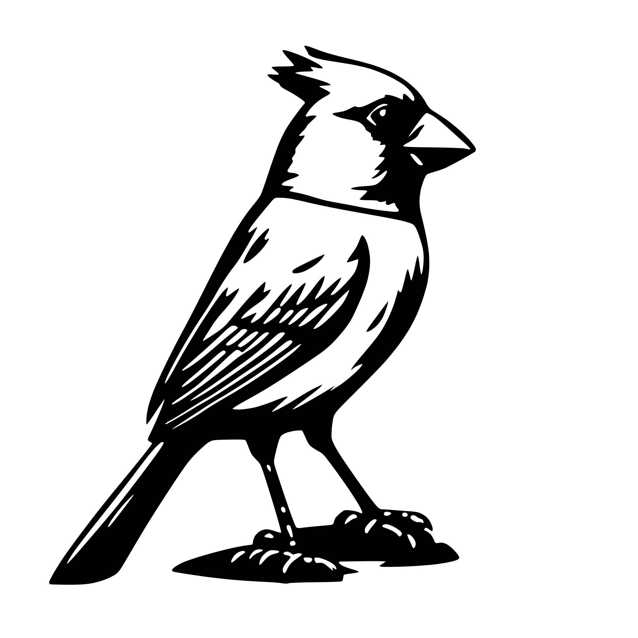AI-generated SVG of 'a cardinal'