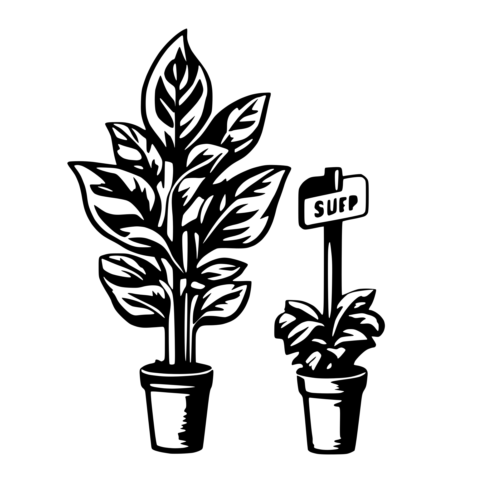 AI-generated SVG of 'Plant Marker Garden Stakes - SVG File with Vegetable Herb Plant Tag Labels'