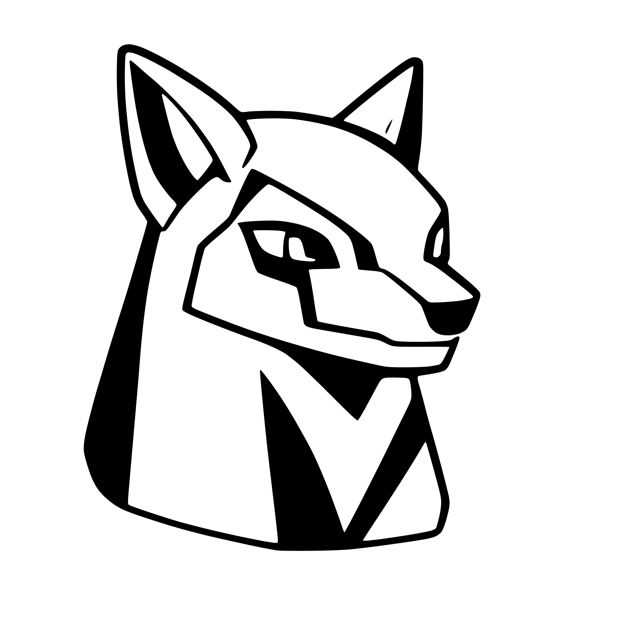 AI-generated SVG of a geometric fox, no background