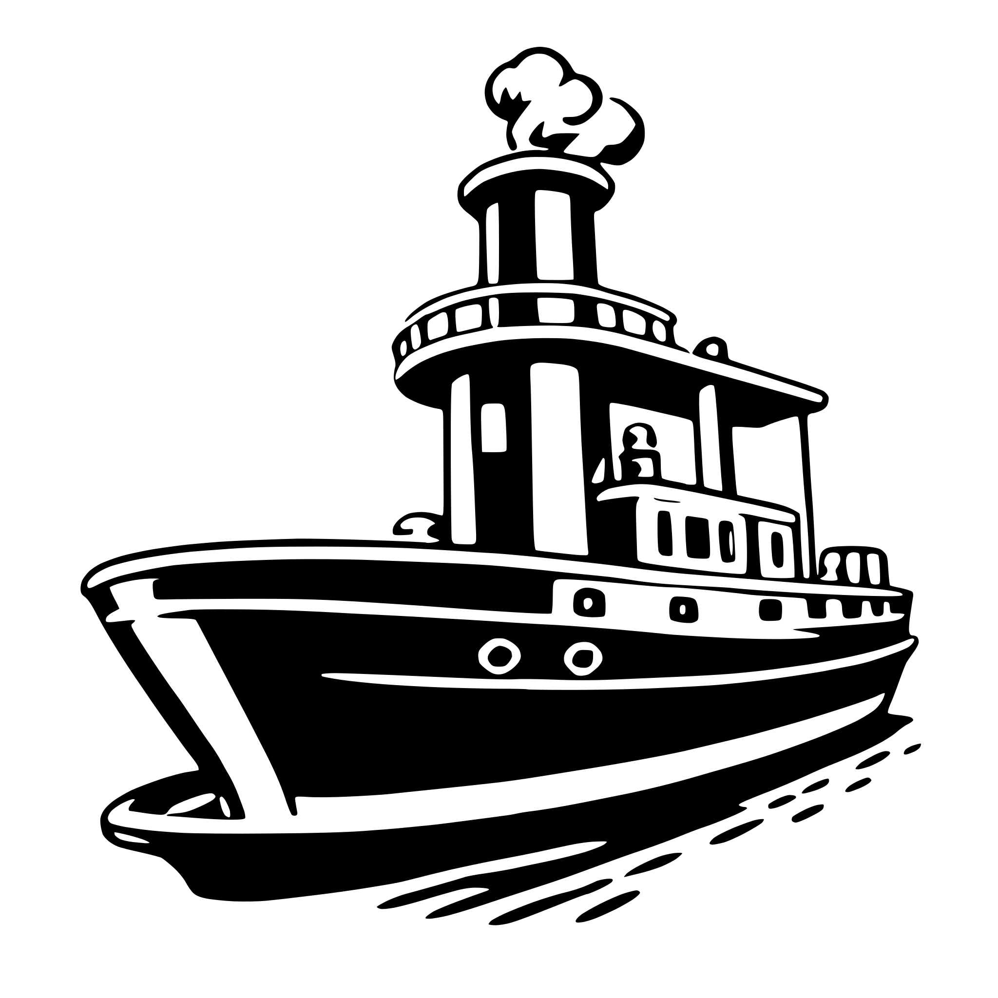 AI-generated SVG of a steamer