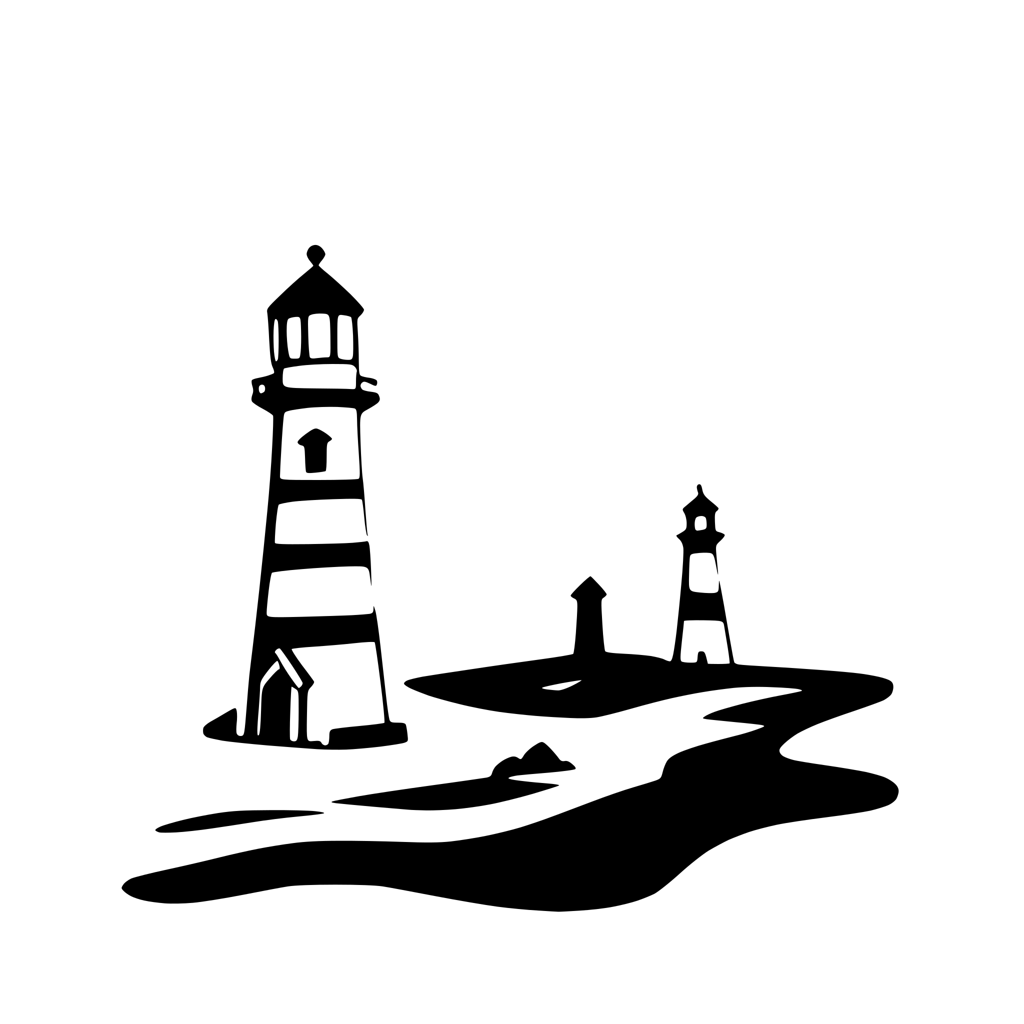 AI-generated SVG of 'lighthouses standing by cliffs'